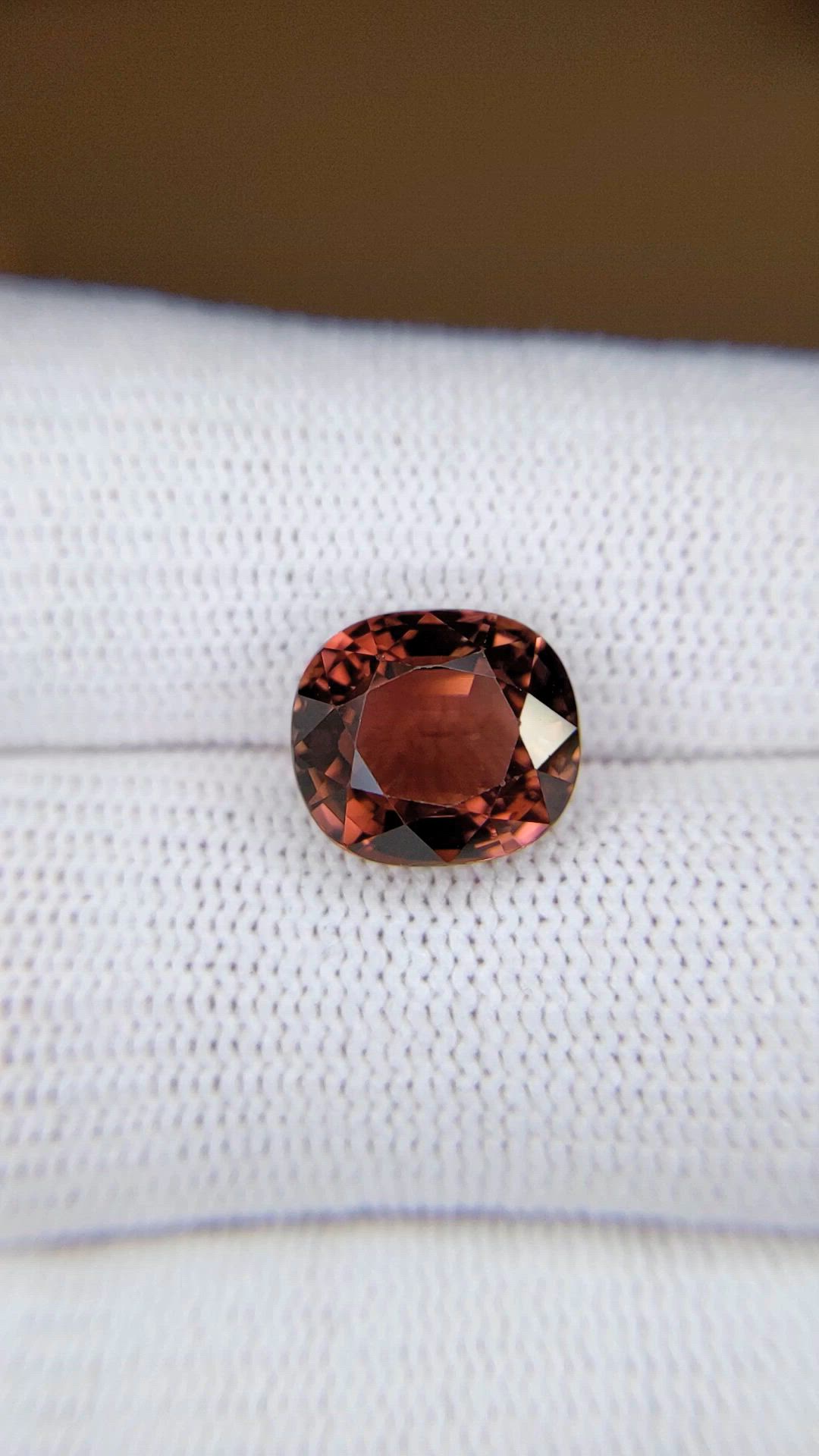 5.69 Ct. Pinkish Brown Tourmaline from Africa Size Video