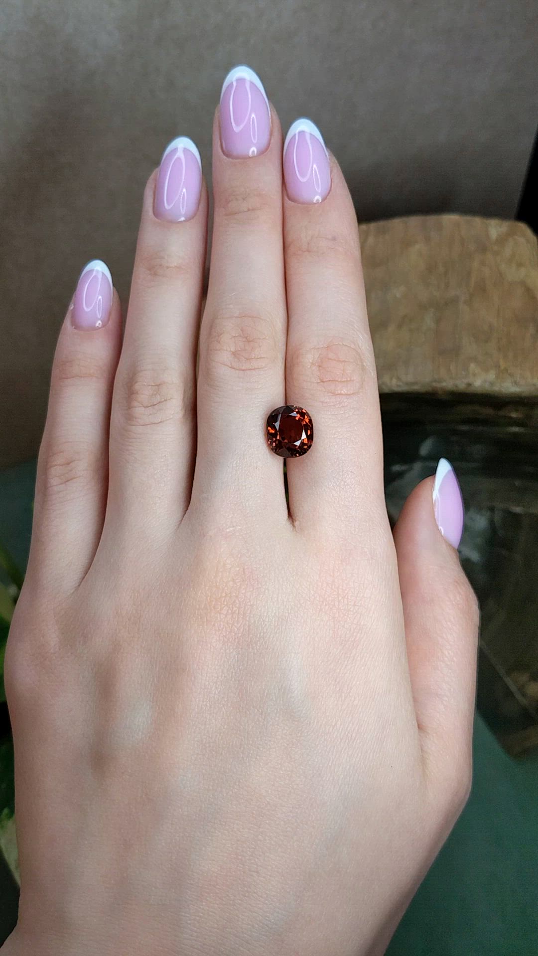 5.69 Ct. Pinkish Brown Tourmaline from Africa Size Video