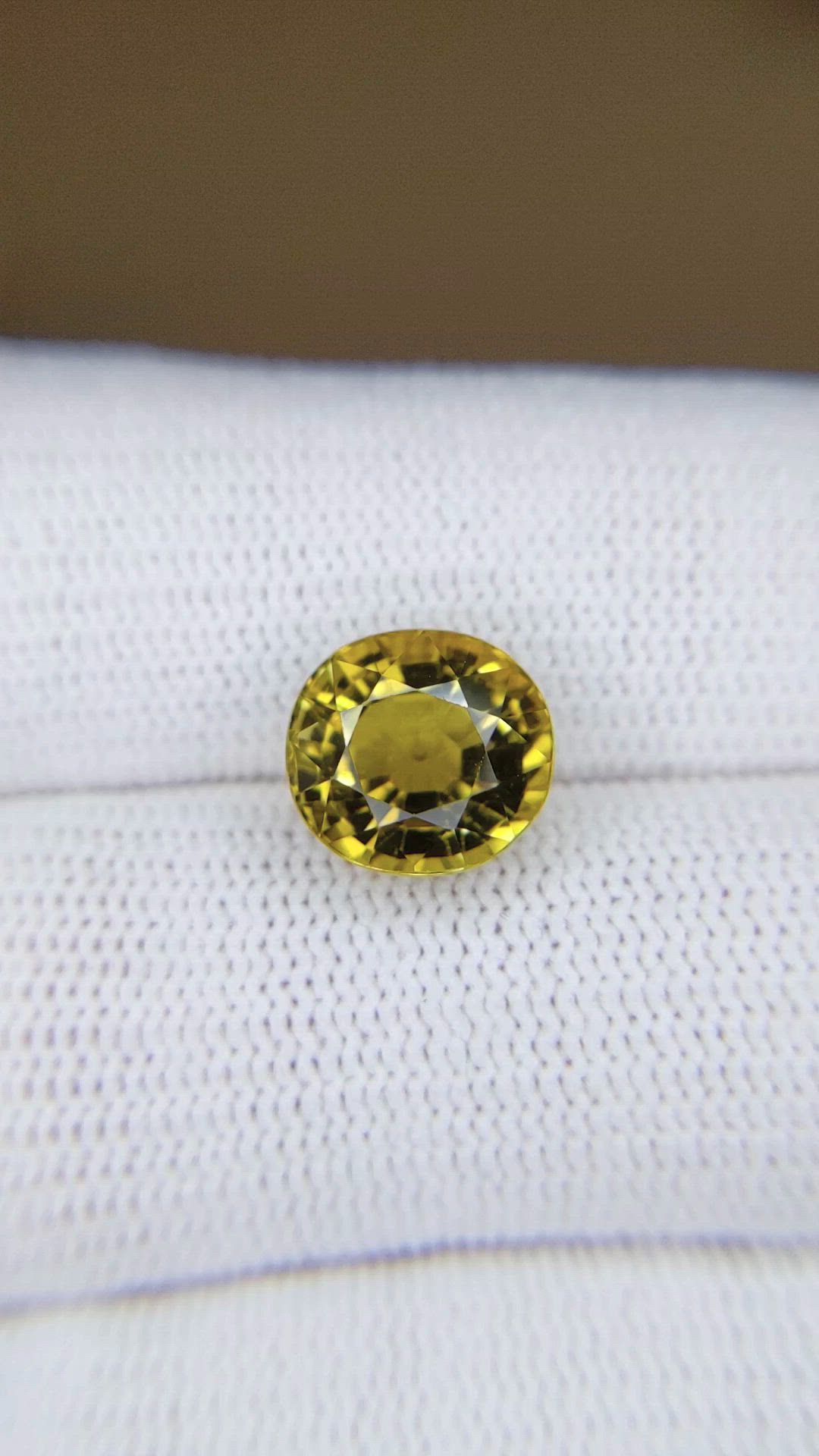 4.90 Ct. Yellowish Green Tourmaline from Africa Size Video