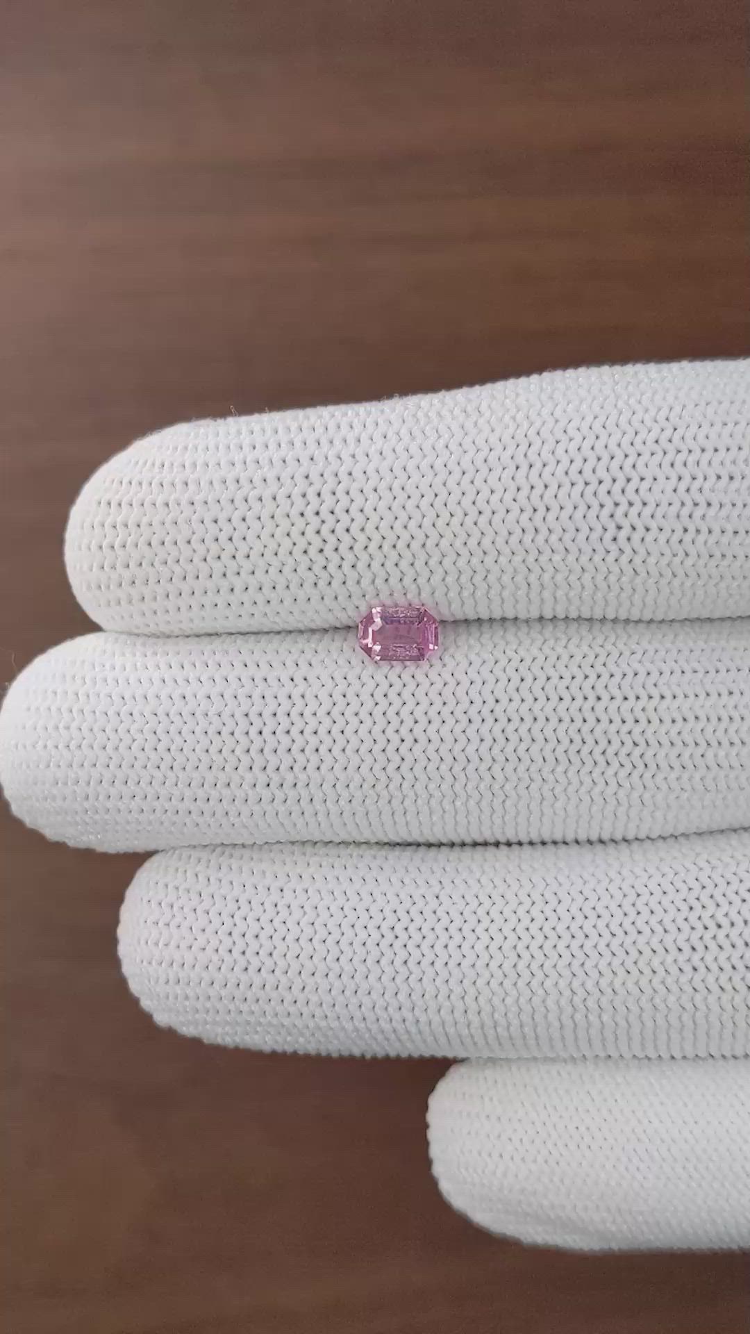0.61 Ct. Pink Spinel from Tanzania Size Video