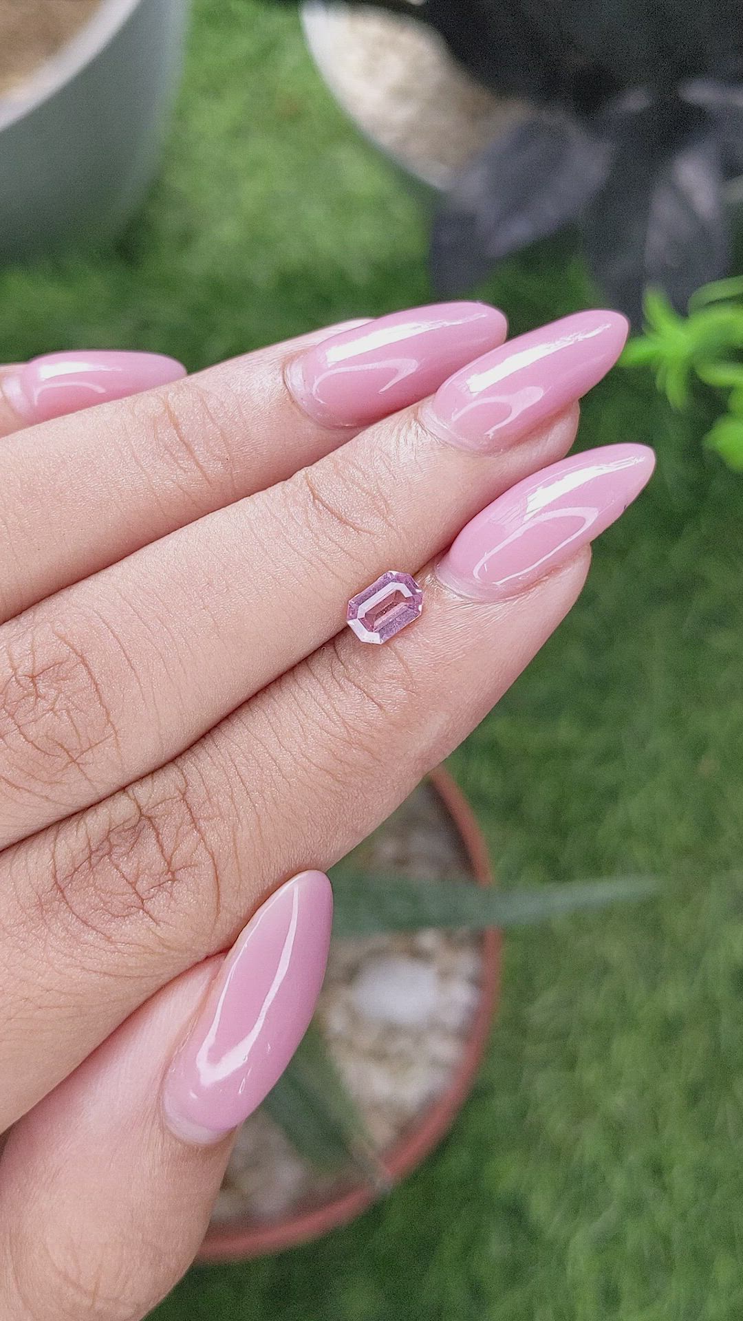 0.61 Ct. Pink Spinel from Tanzania Size Video