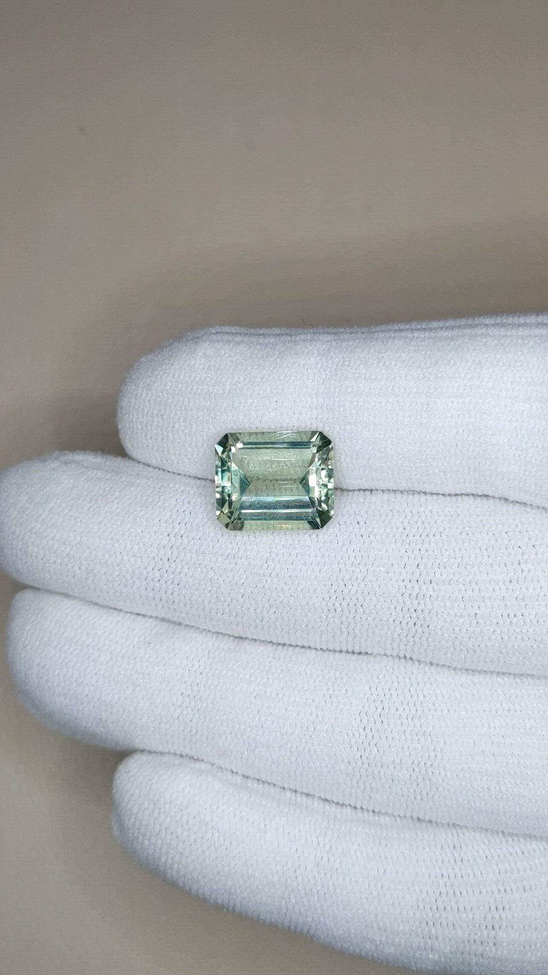 5.15 Ct. Green Prasiolite from Brazil Size Video