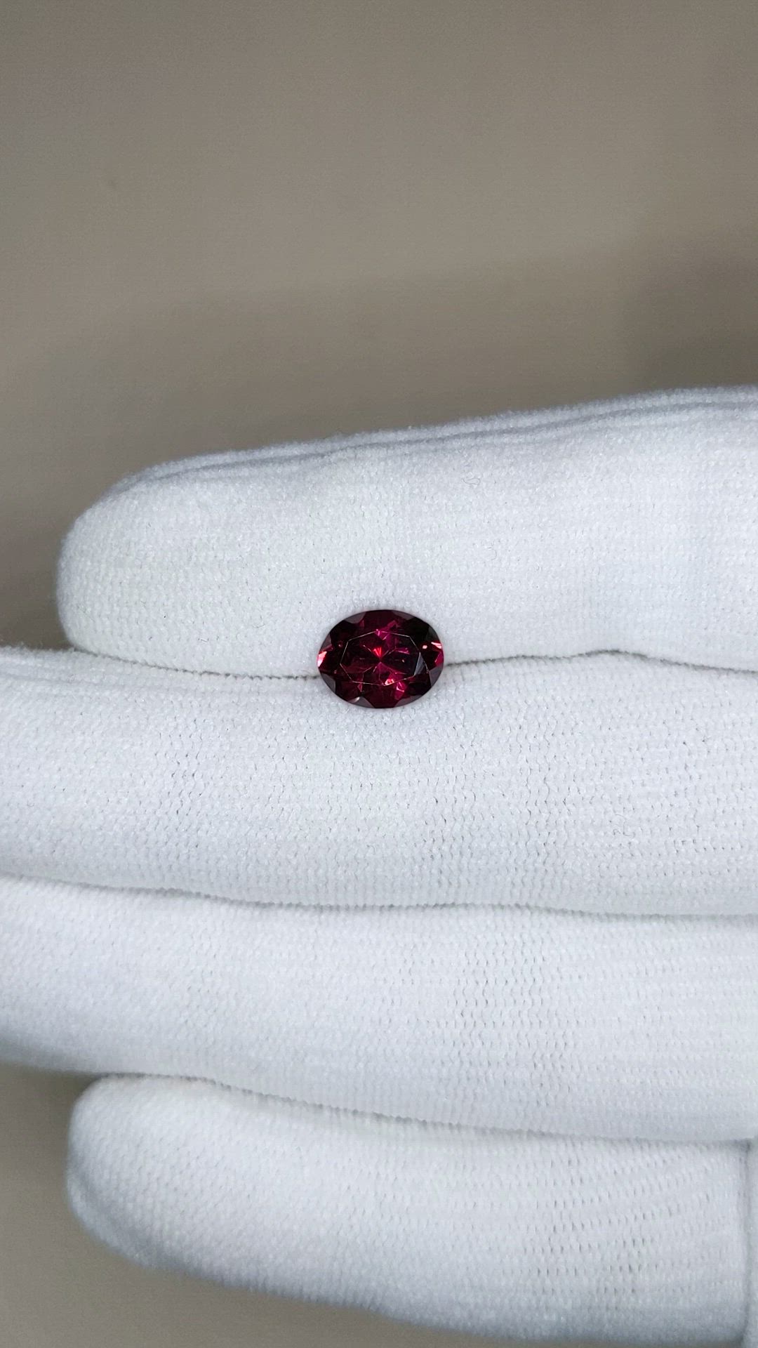 2.16 Ct. Purplish Red Rhodolite Garnet from Tanzania Size Video