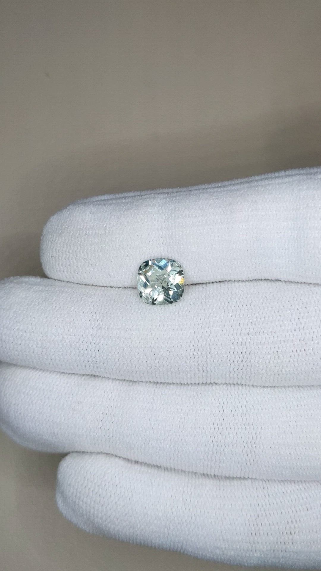 1.90 Ct. Mint Green Prasiolite from Brazil Size Video