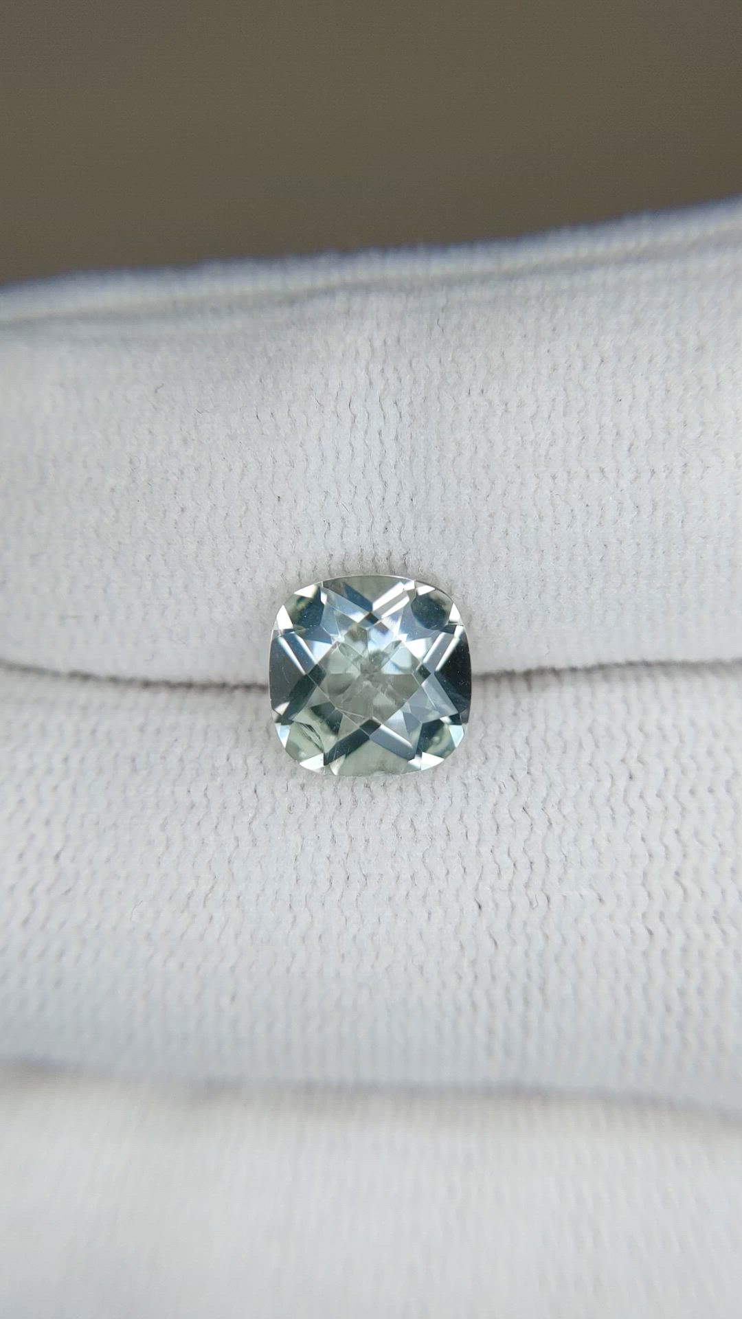 1.90 Ct. Mint Green Prasiolite from Brazil Size Video