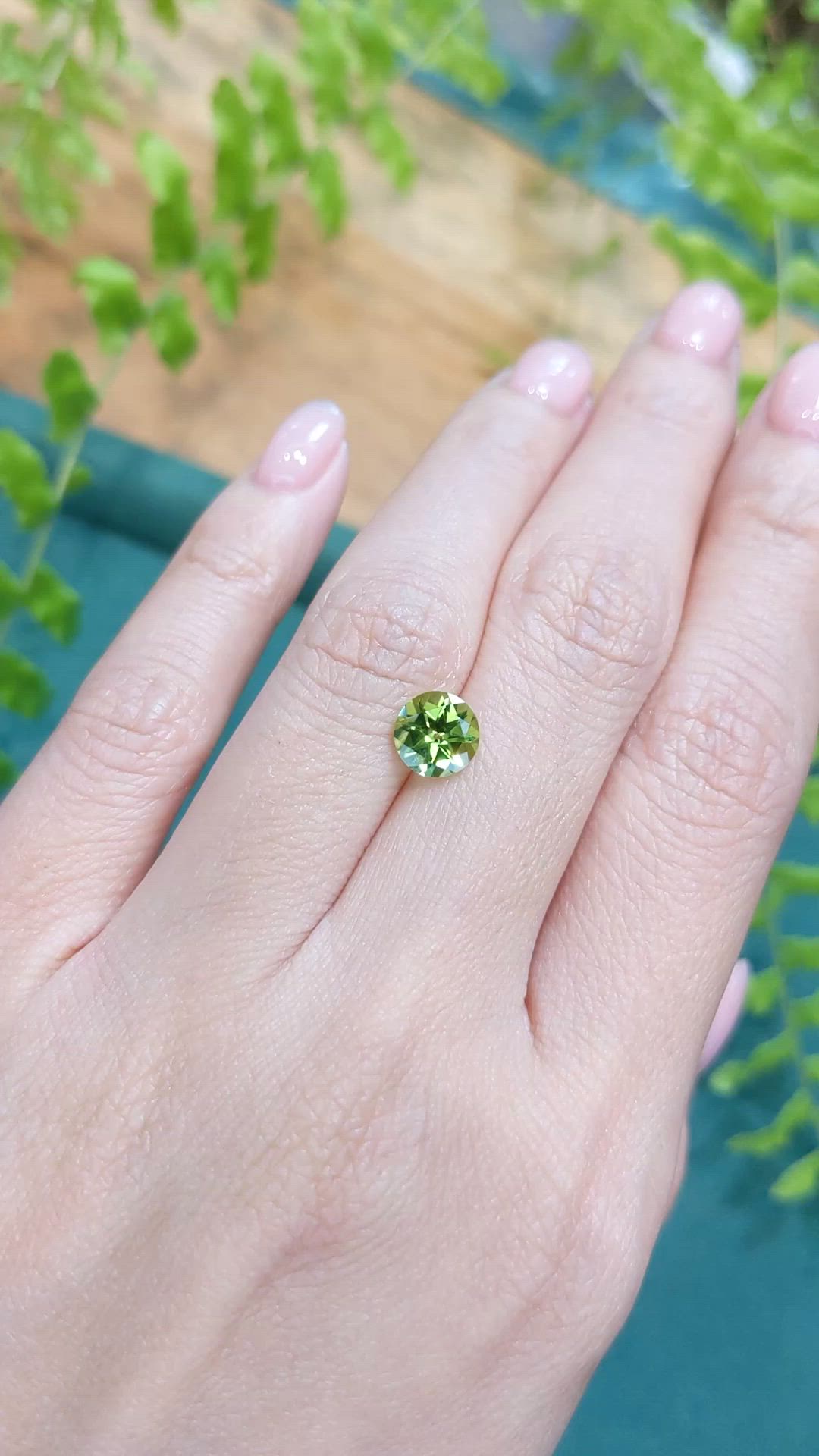 1.34 Ct. Green (Lime Green) Peridot from Burma (Myanmar) Size Video