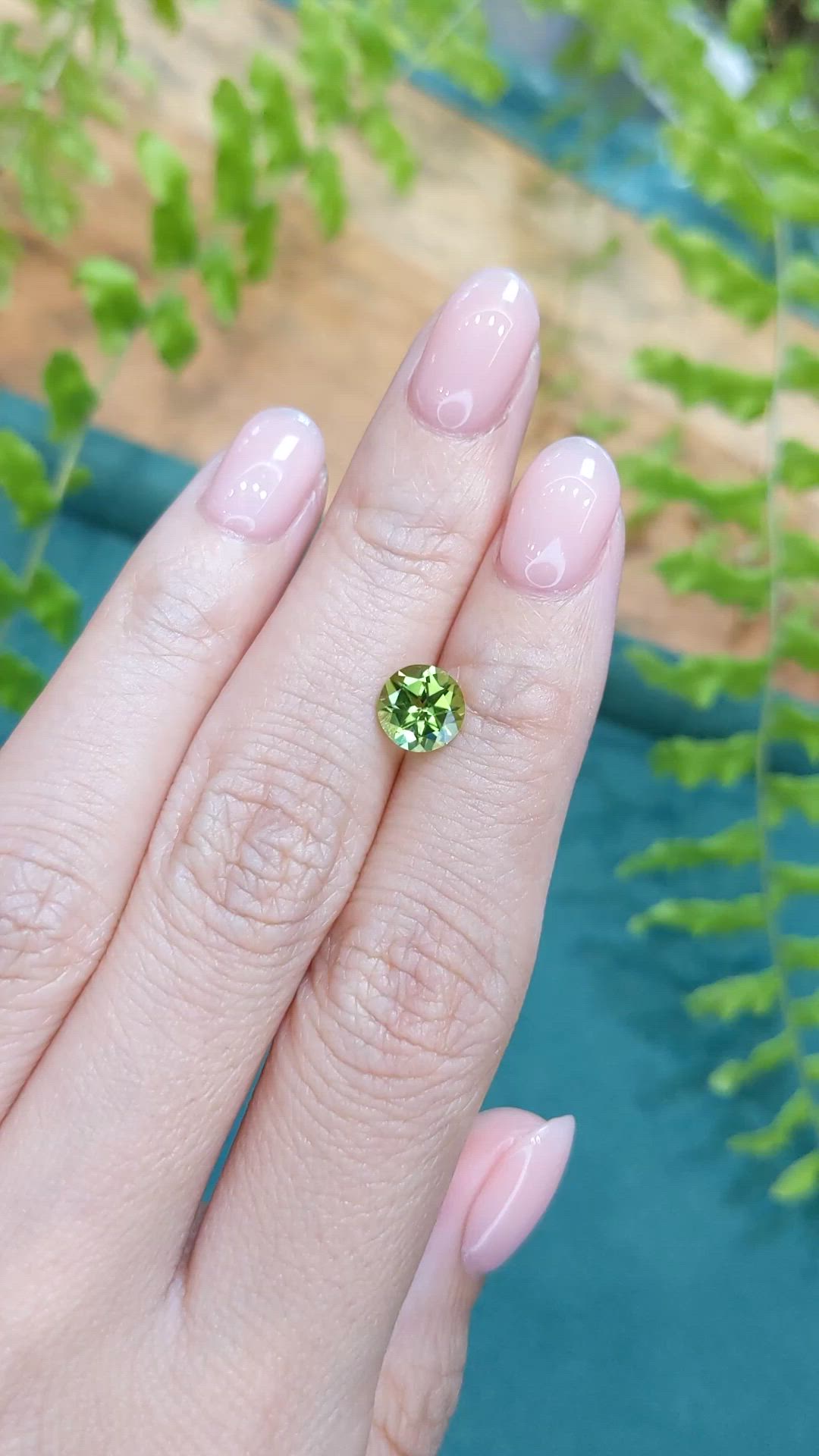 1.34 Ct. Green (Lime Green) Peridot from Burma (Myanmar) Size Video