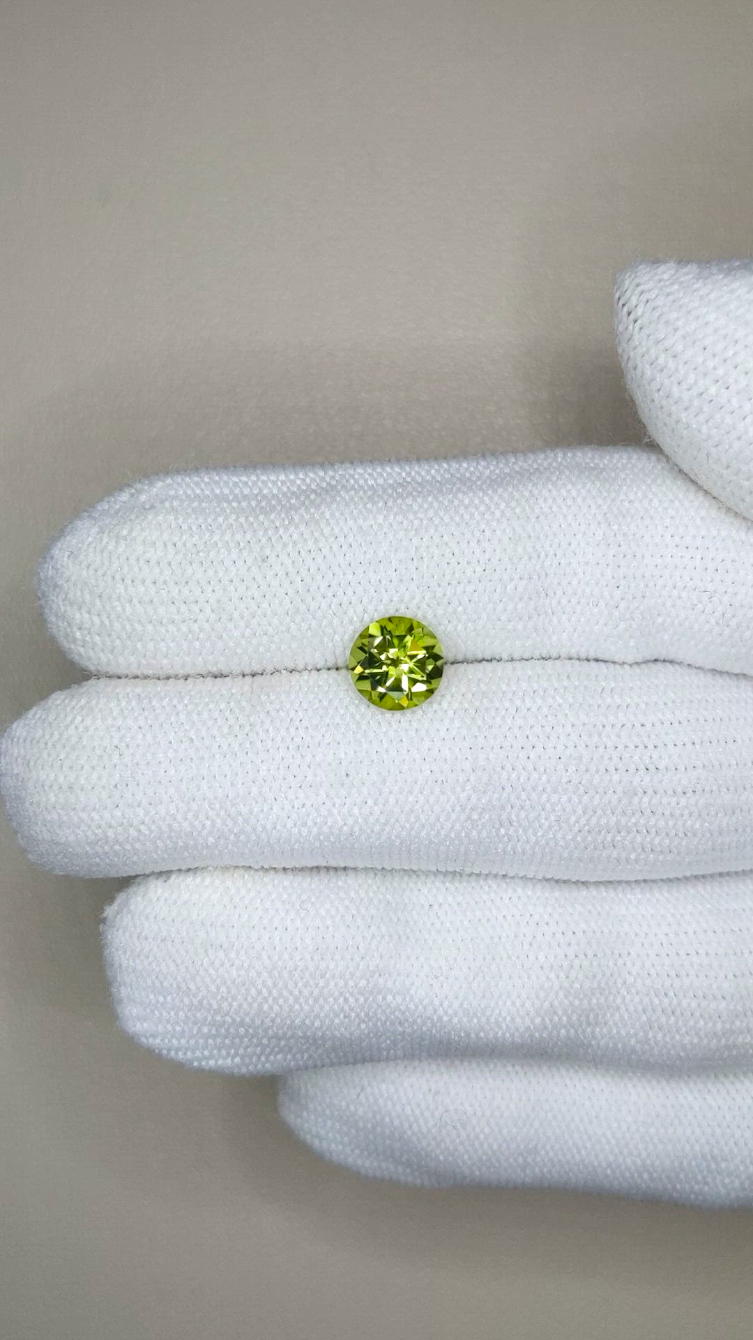 1.34 Ct. Green (Lime Green) Peridot from Burma (Myanmar) Size Video
