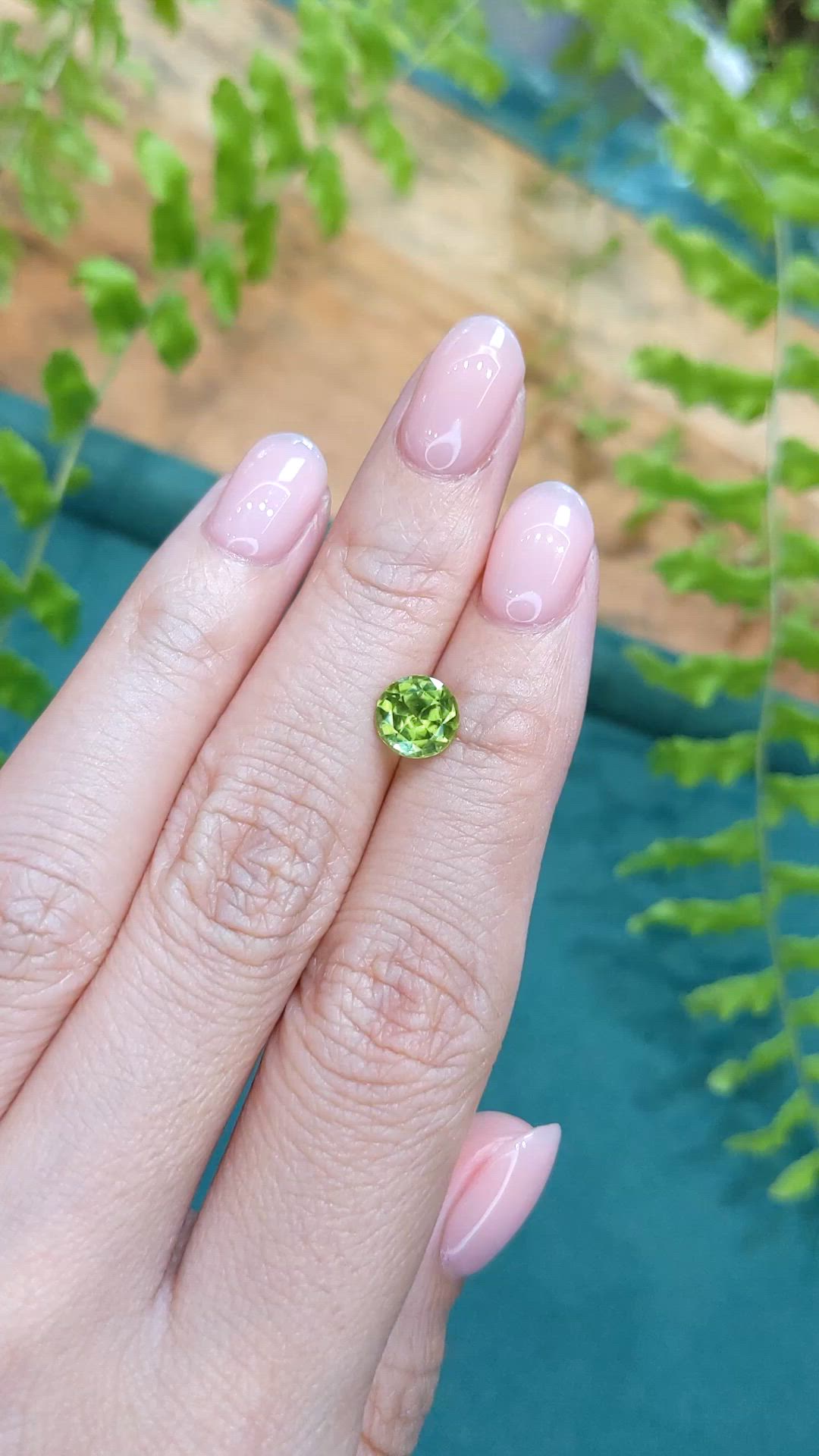 1.47 Ct. Green (Lime Green) Peridot from Burma (Myanmar) Size Video