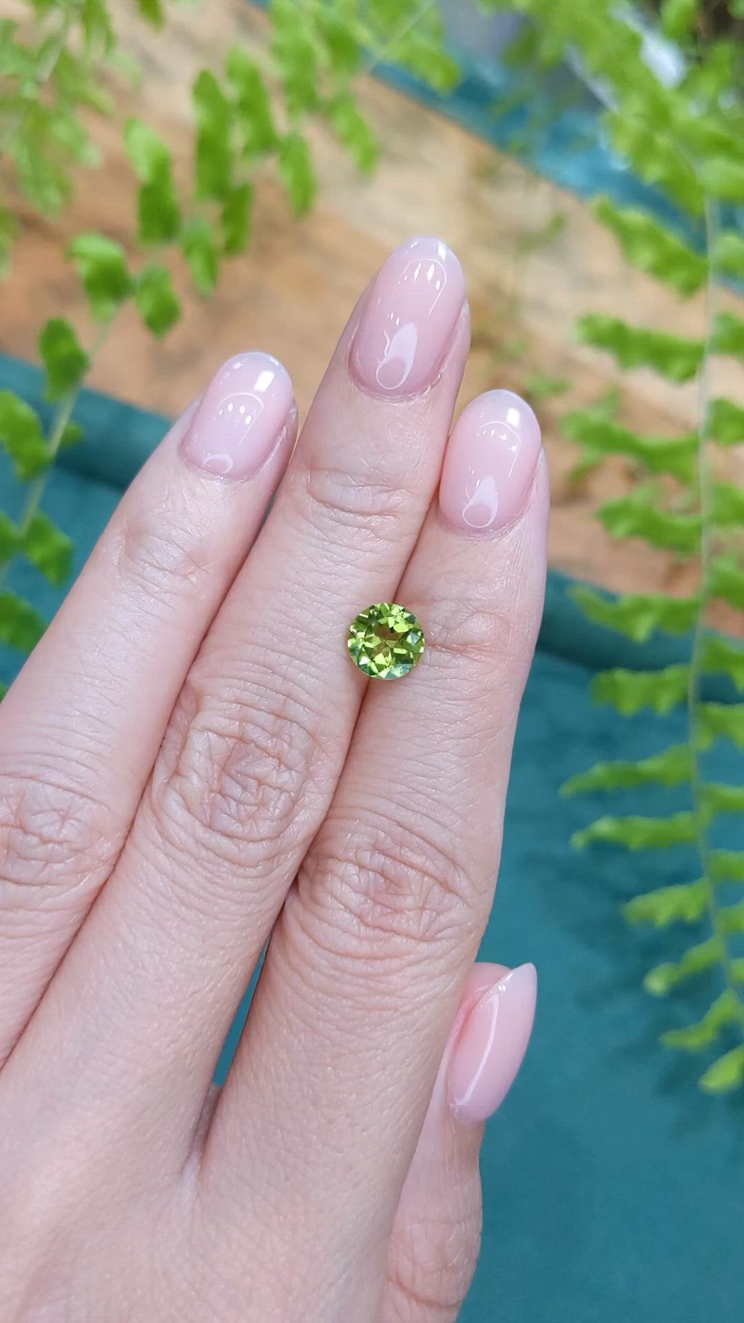 1.36 Ct. Green (Lime Green) Peridot from Burma (Myanmar) Size Video