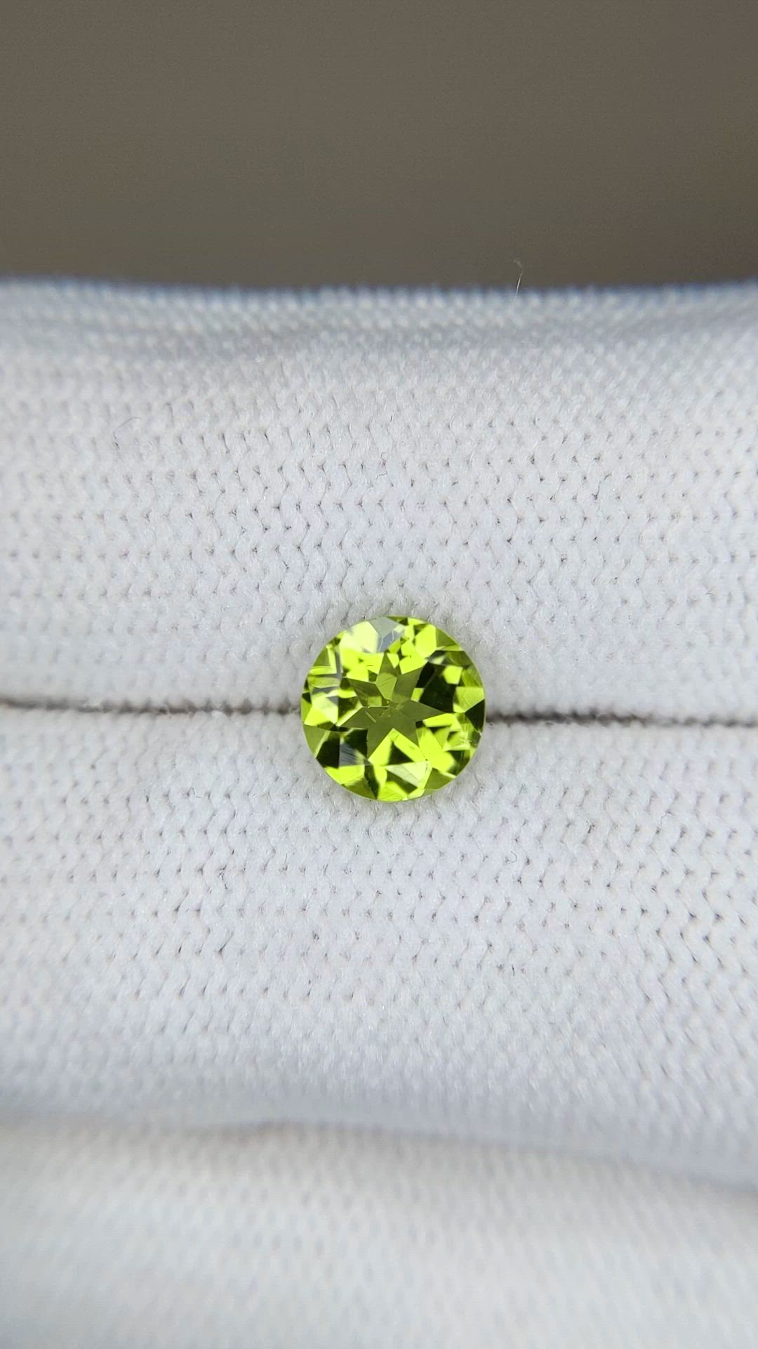1.36 Ct. Green (Lime Green) Peridot from Burma (Myanmar) Size Video