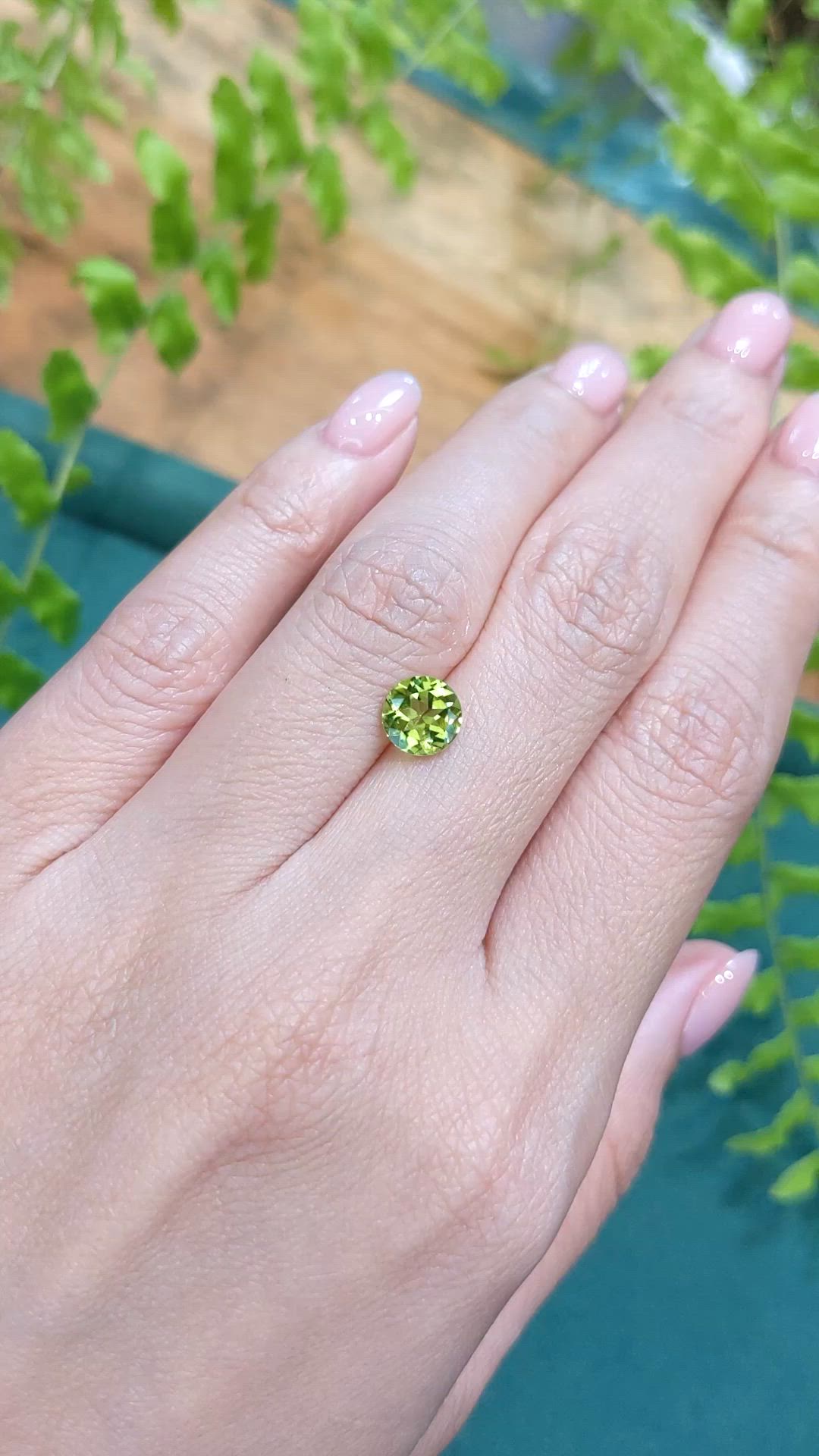 1.36 Ct. Green (Lime Green) Peridot from Burma (Myanmar) Size Video