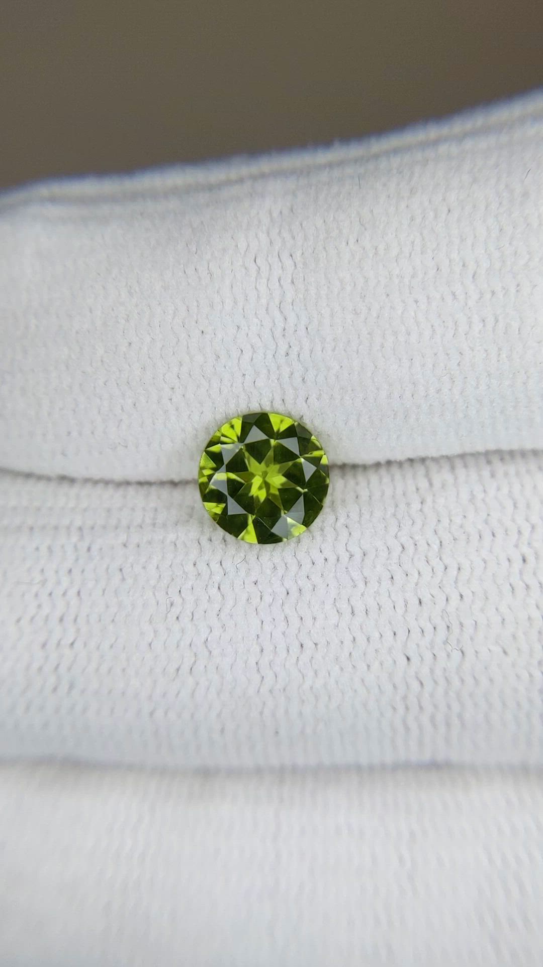 1.14 Ct. Green (Lime Green) Peridot from Burma (Myanmar) Size Video