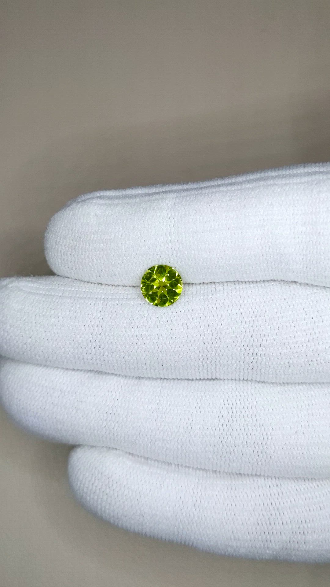 1.14 Ct. Green (Lime Green) Peridot from Burma (Myanmar) Size Video