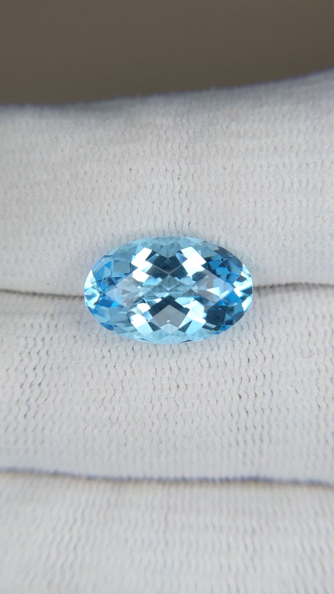 6.31 Ct. Swiss Blue Topaz from Brazil Size Video