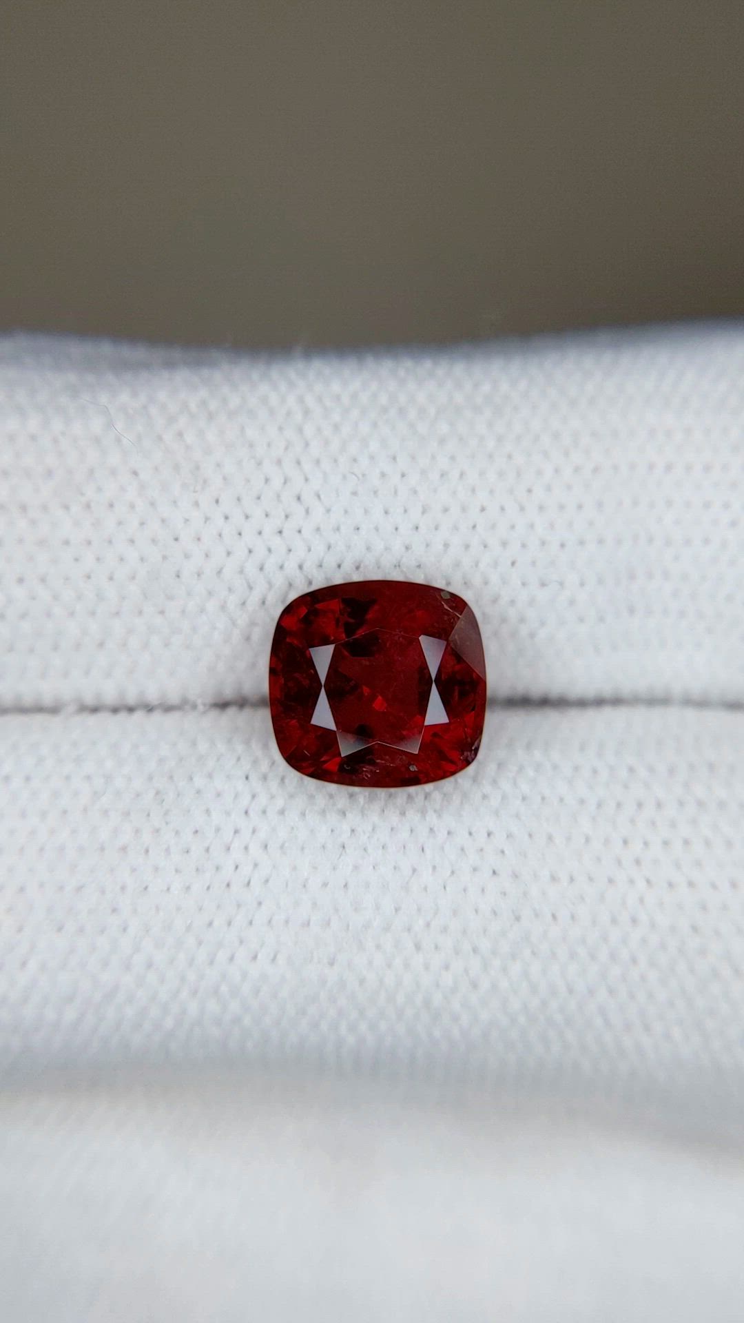 3.10 Ct. Red Spinel from Burma (Myanmar) Size Video