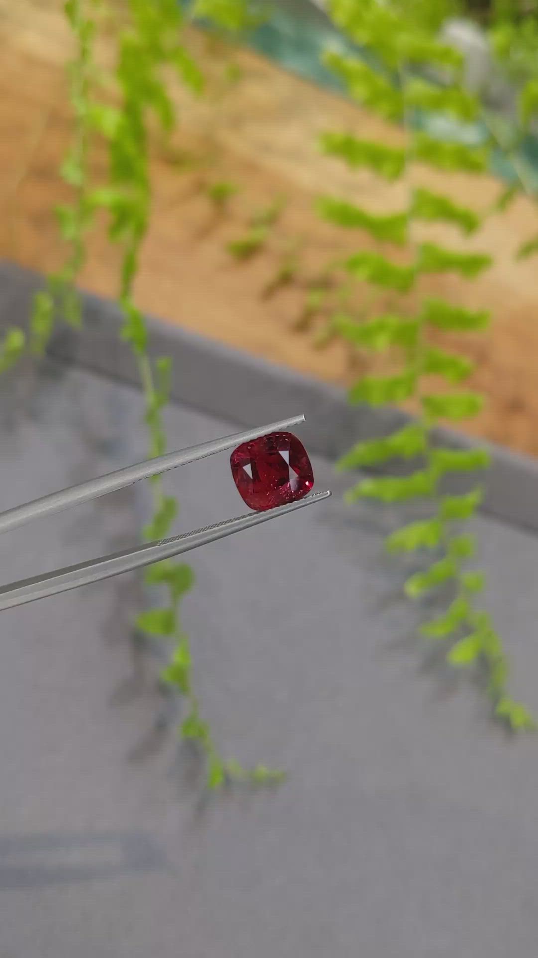 3.10 Ct. Red Spinel from Burma (Myanmar) Size Video