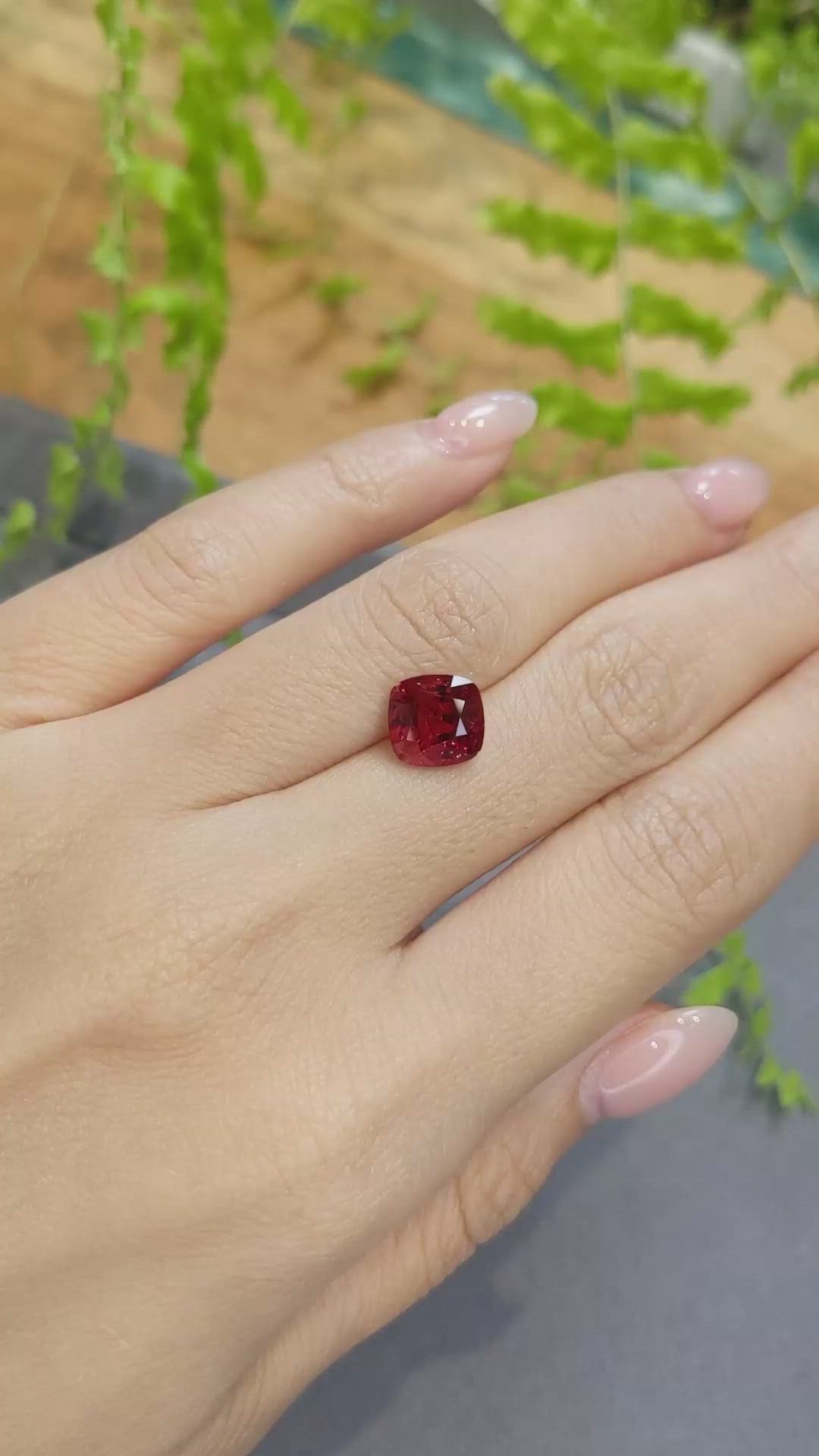 3.10 Ct. Red Spinel from Burma (Myanmar) Size Video