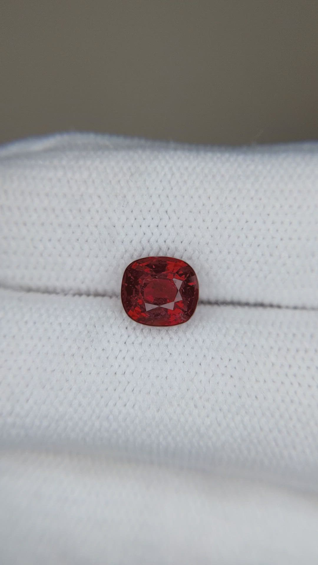 2.01 Ct. Red Spinel from Burma (Myanmar) Size Video