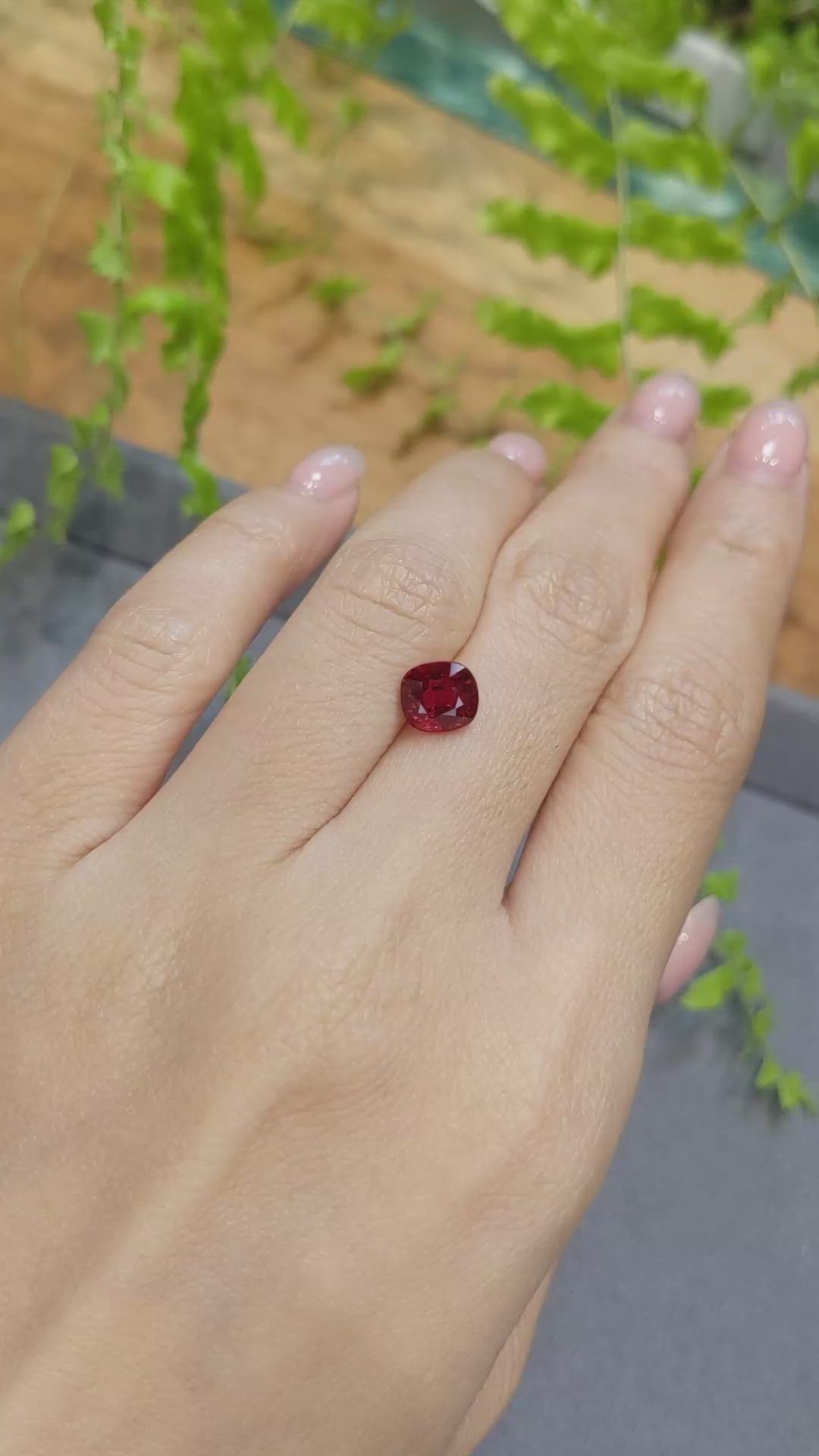 2.01 Ct. Red Spinel from Burma (Myanmar) Size Video