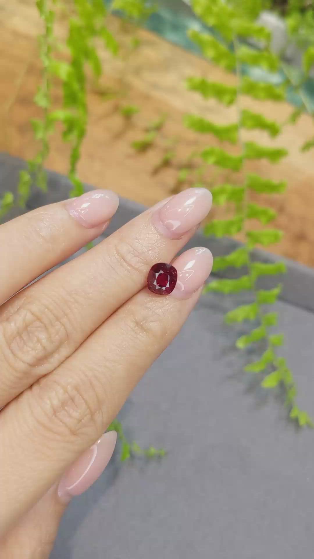 2.01 Ct. Red Spinel from Burma (Myanmar) Size Video