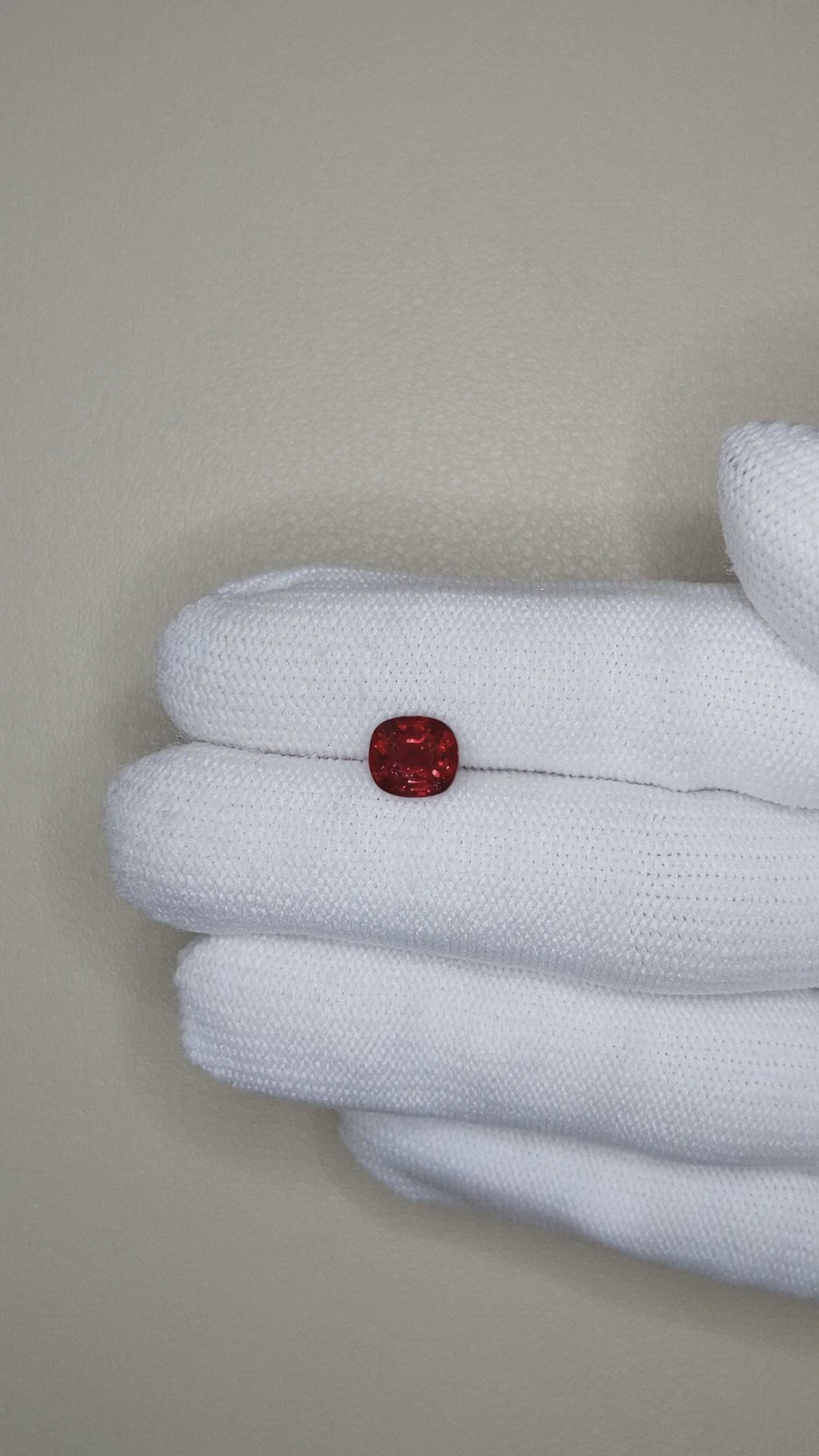 2.01 Ct. Red Spinel from Burma (Myanmar) Size Video