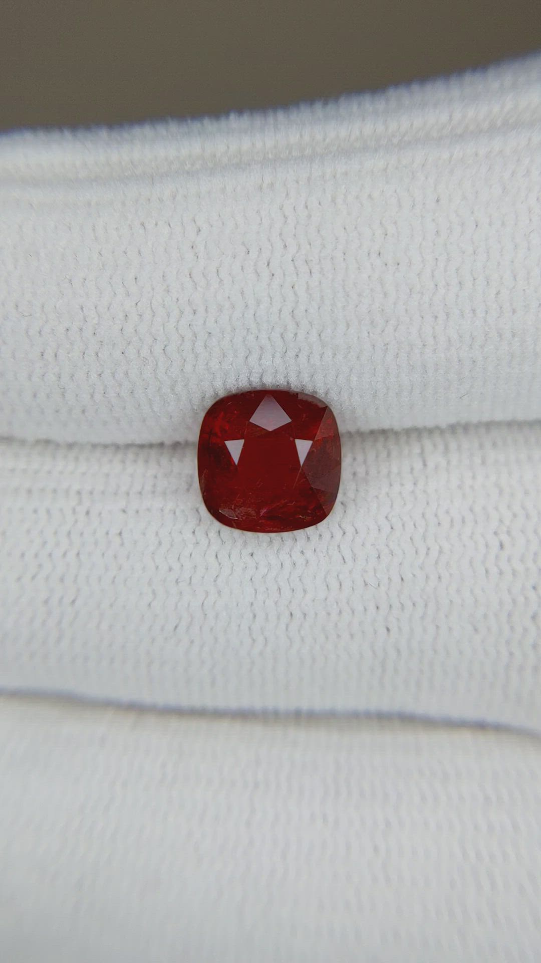 2.39 Ct. Red Spinel from Burma (Myanmar) Size Video