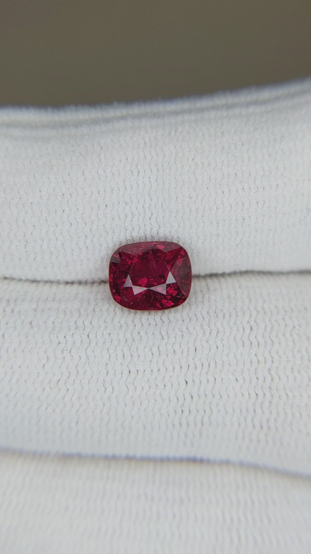 1.97 Ct. Purplish Red Spinel from Burma (Myanmar) Size Video