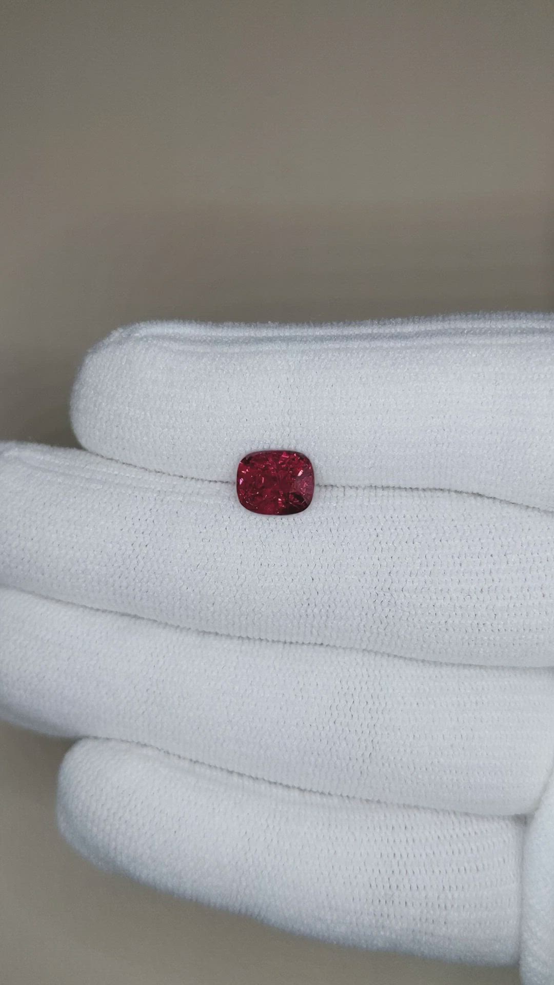 1.97 Ct. Purplish Red Spinel from Burma (Myanmar) Size Video