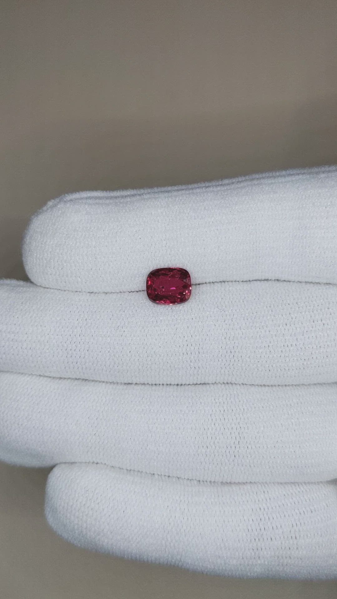 1.69 Ct. Reddish Pink Spinel from Burma (Myanmar) Size Video