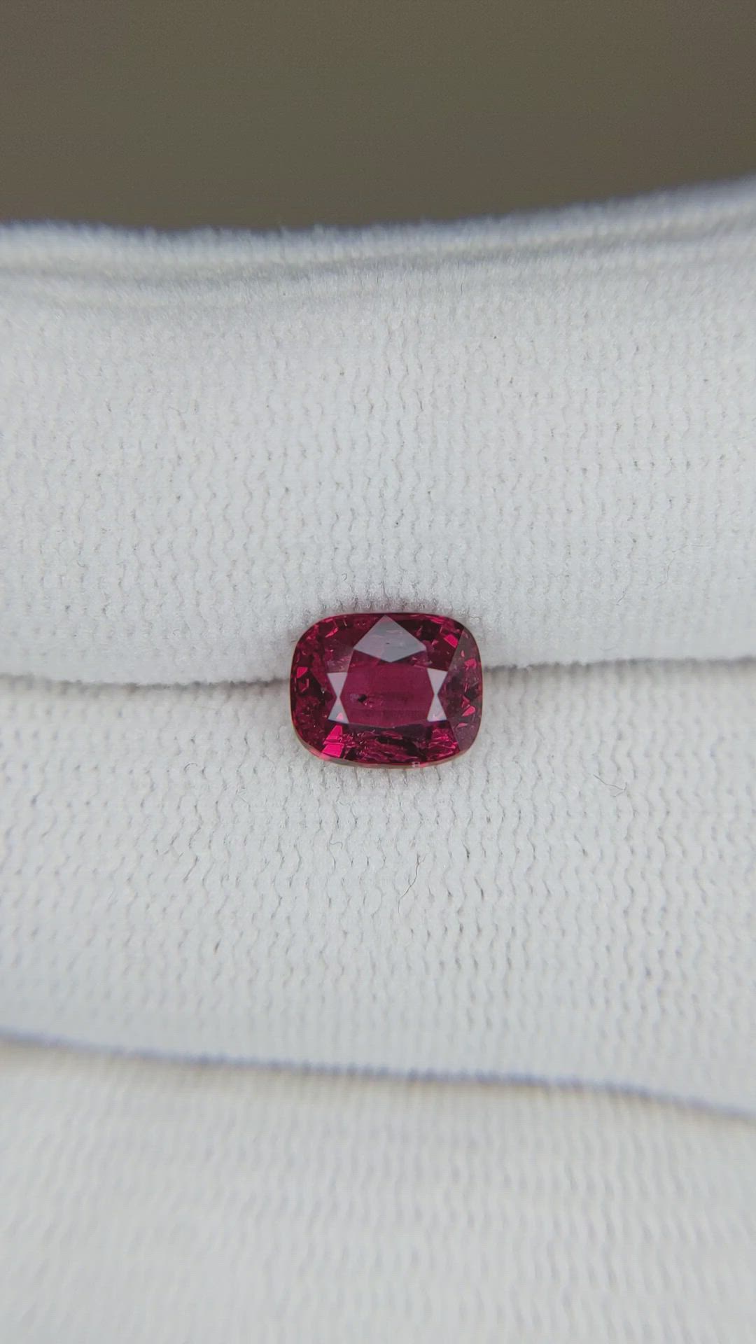 1.69 Ct. Reddish Pink Spinel from Burma (Myanmar) Size Video