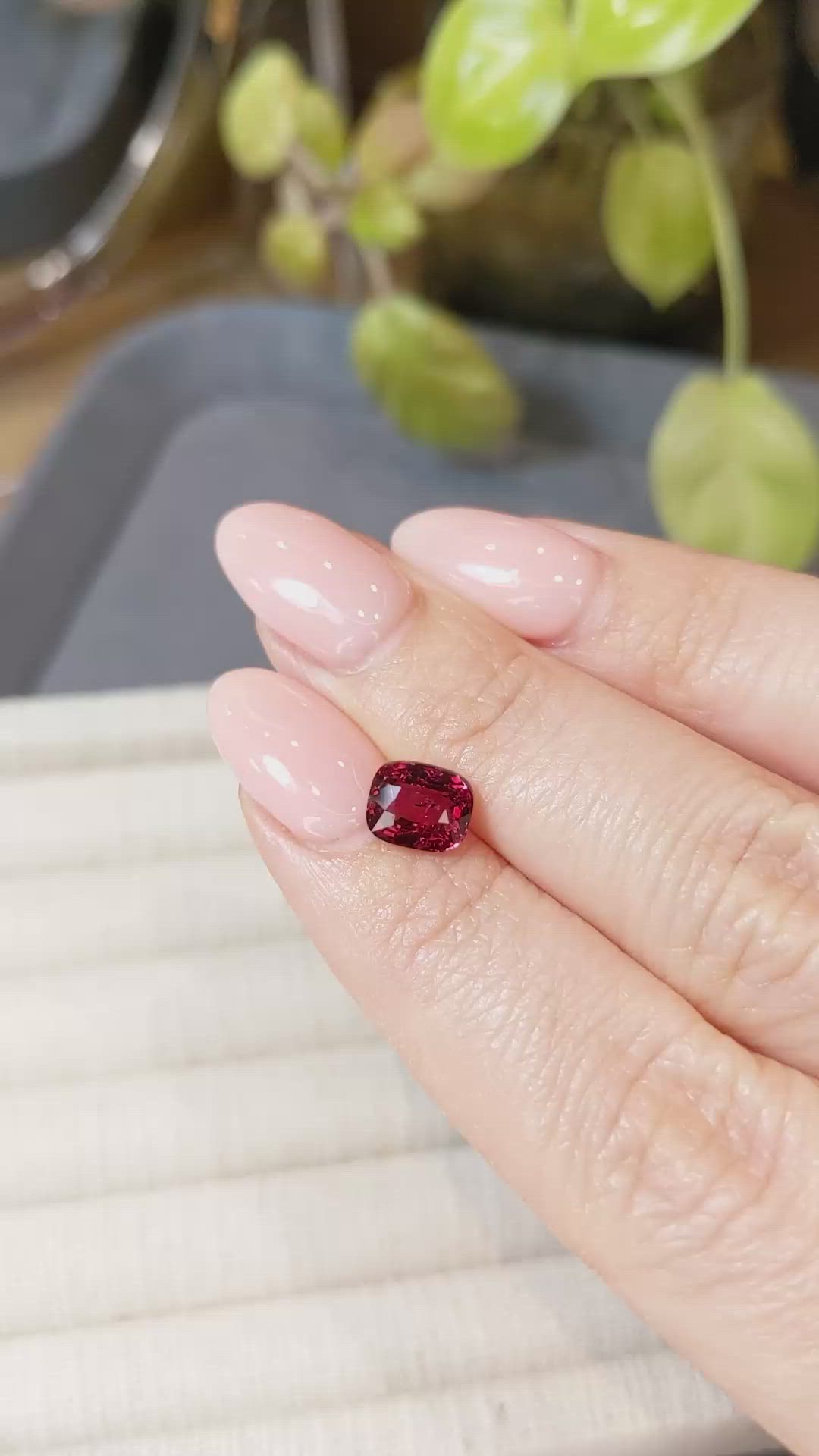 1.69 Ct. Reddish Pink Spinel from Burma (Myanmar) Size Video