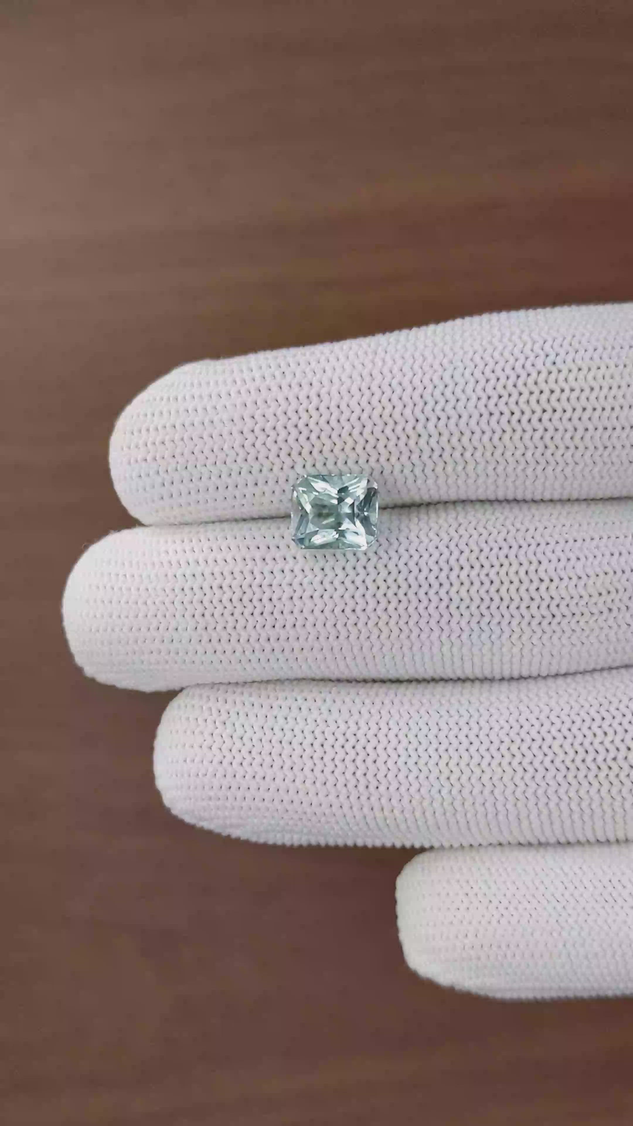 2.57 Ct. Bluish Green Aquamarine from Madagascar Size Video
