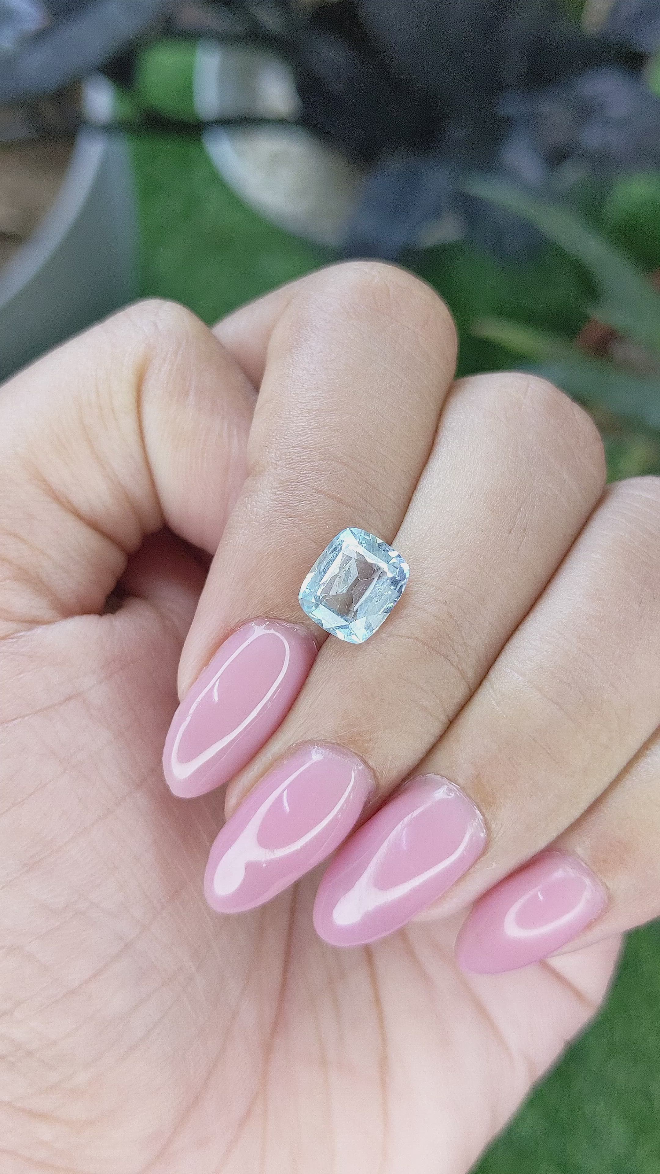 1.76 Ct. Blue Aquamarine from Madagascar Size Video