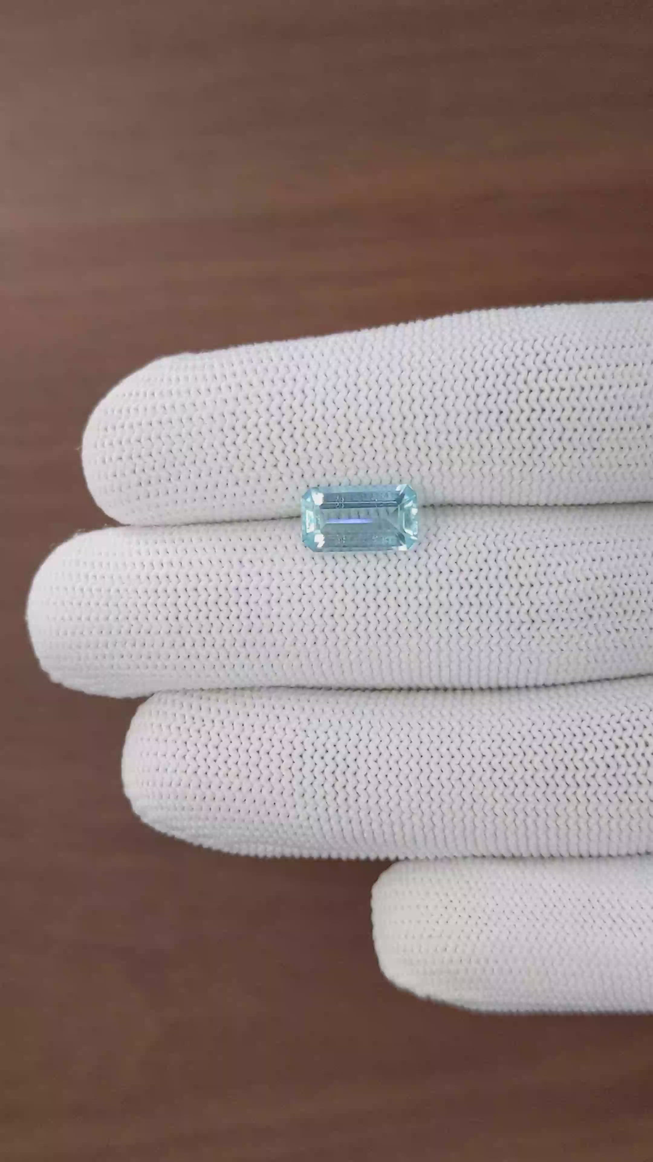 2.25 Ct. Blue Aquamarine from Madagascar Size Video