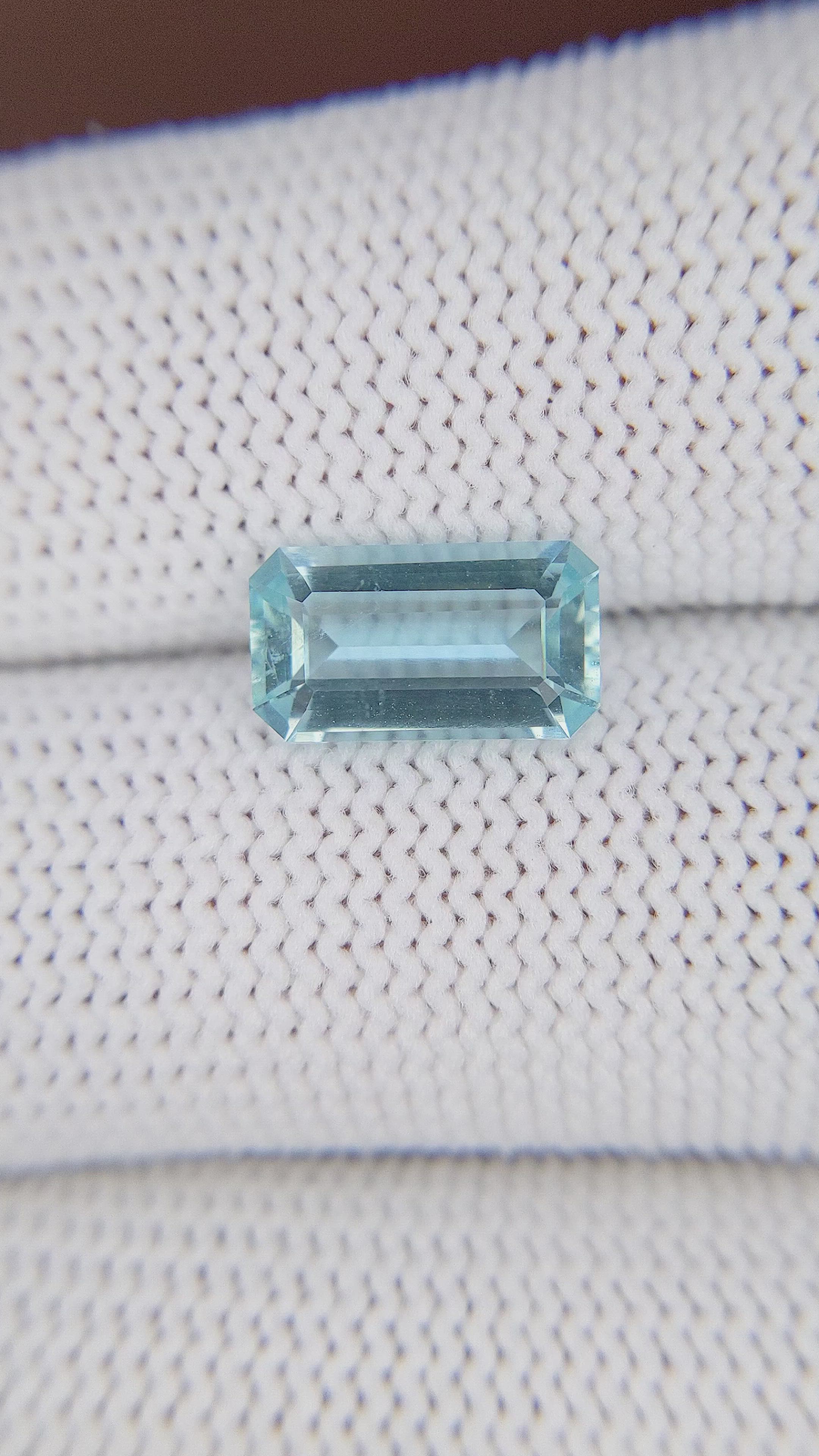 2.25 Ct. Blue Aquamarine from Madagascar Size Video