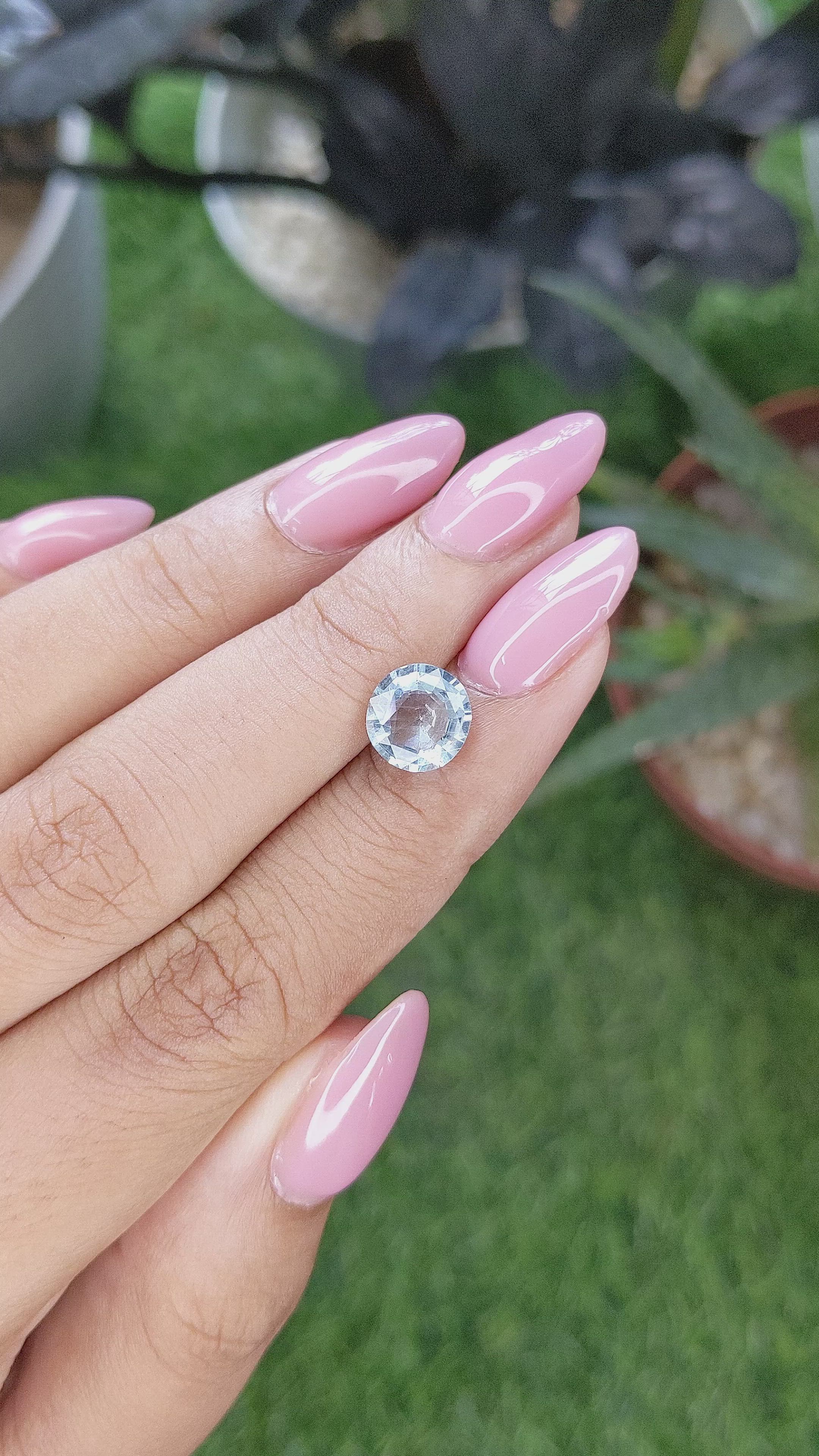 1.59 Ct. Blue Aquamarine from Madagascar Size Video