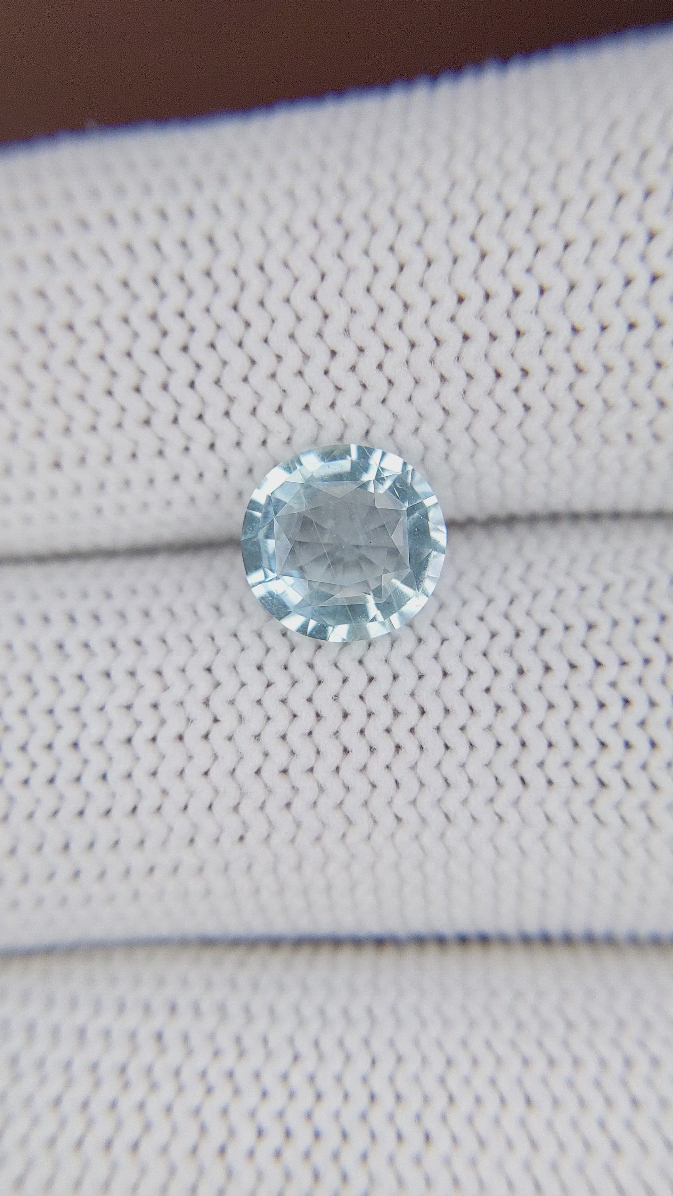 1.59 Ct. Blue Aquamarine from Madagascar Size Video