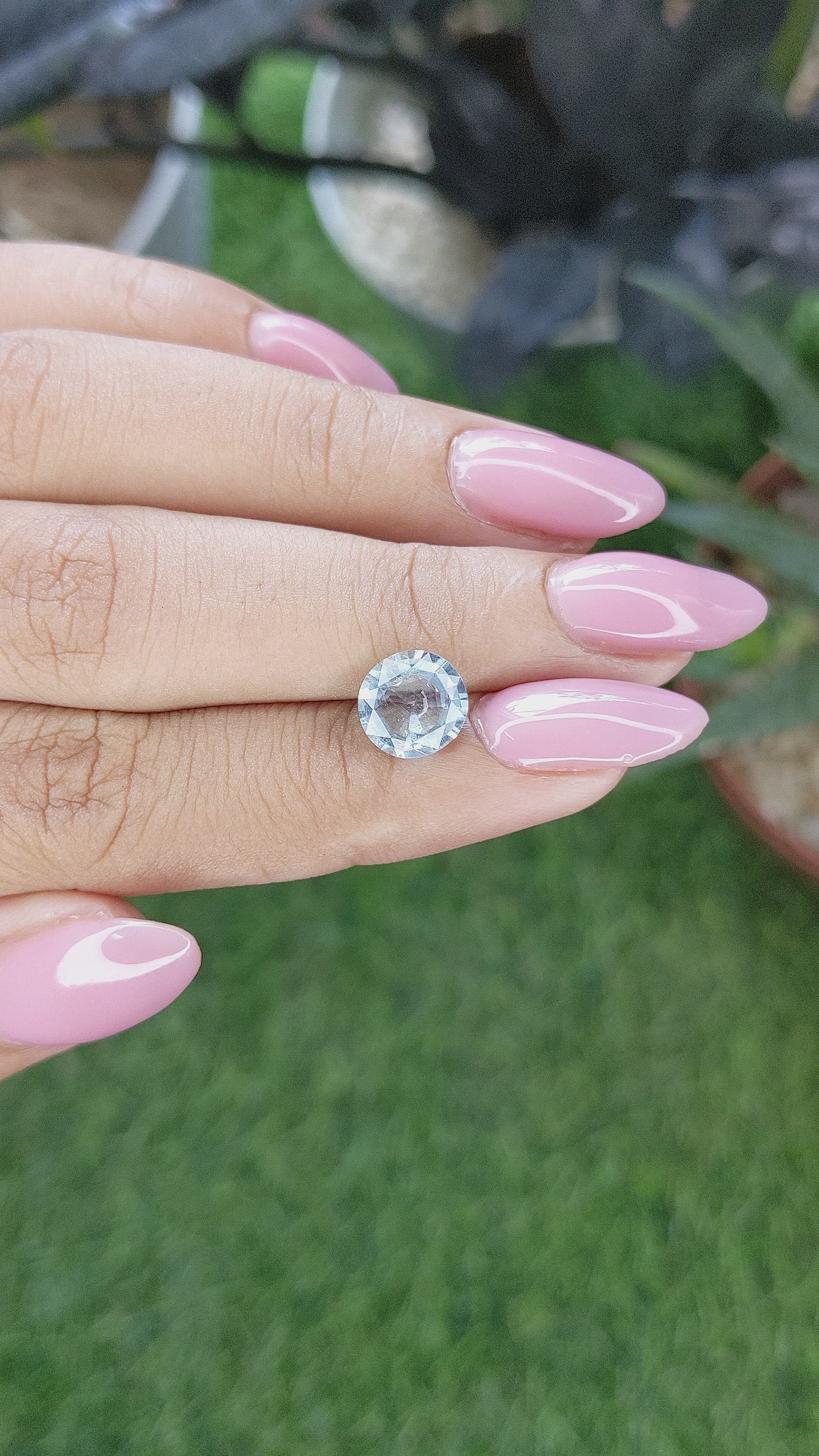 1.59 Ct. Blue Aquamarine from Madagascar Size Video