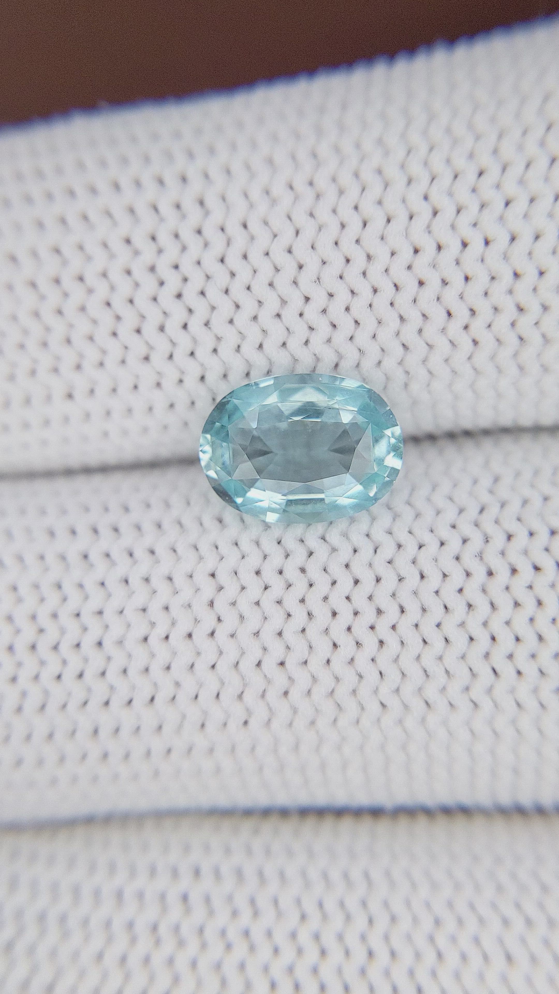 1.71 Ct. Blue Aquamarine from Madagascar Size Video