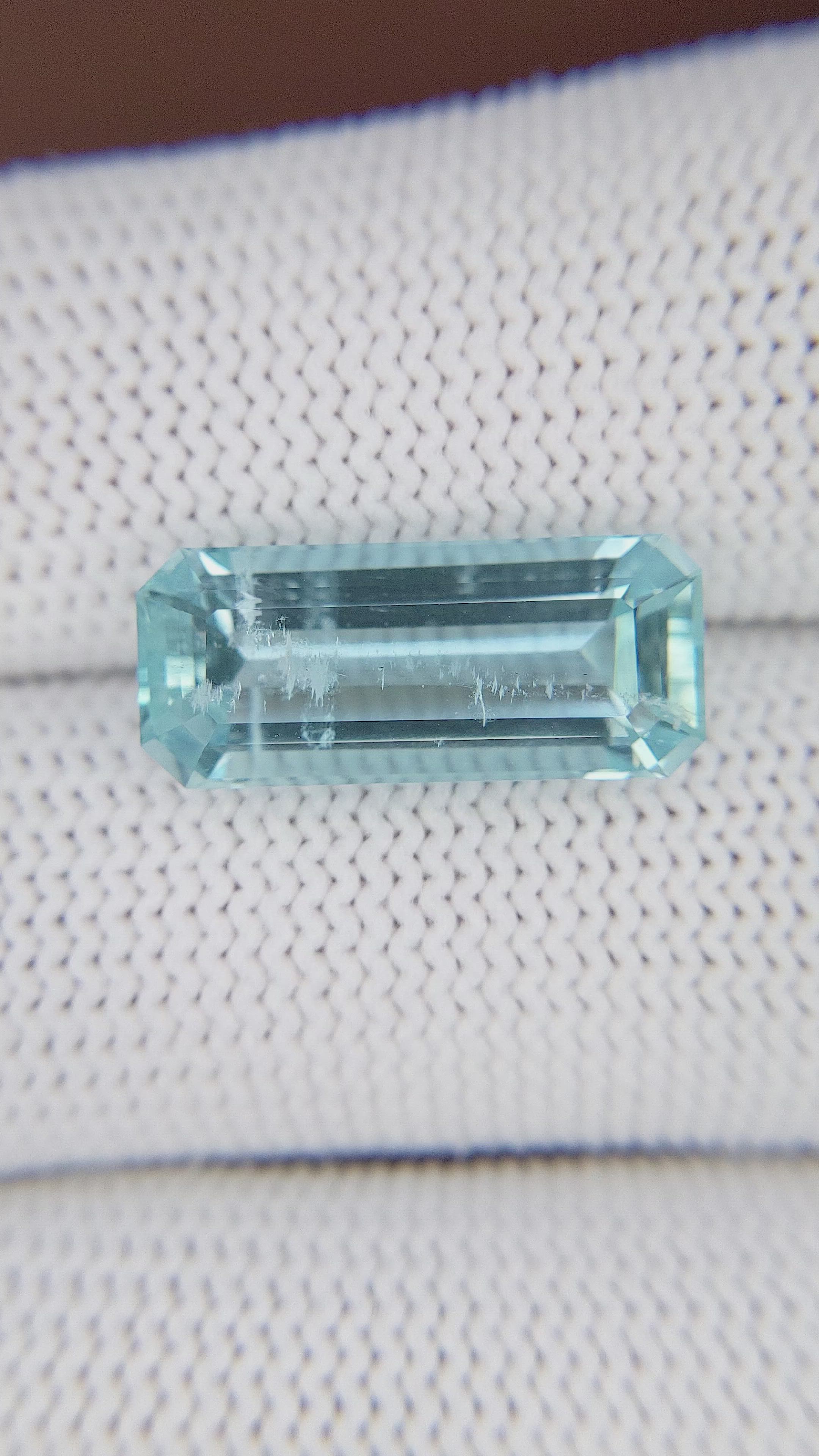 6.92 Ct. Blue Aquamarine from Madagascar Size Video