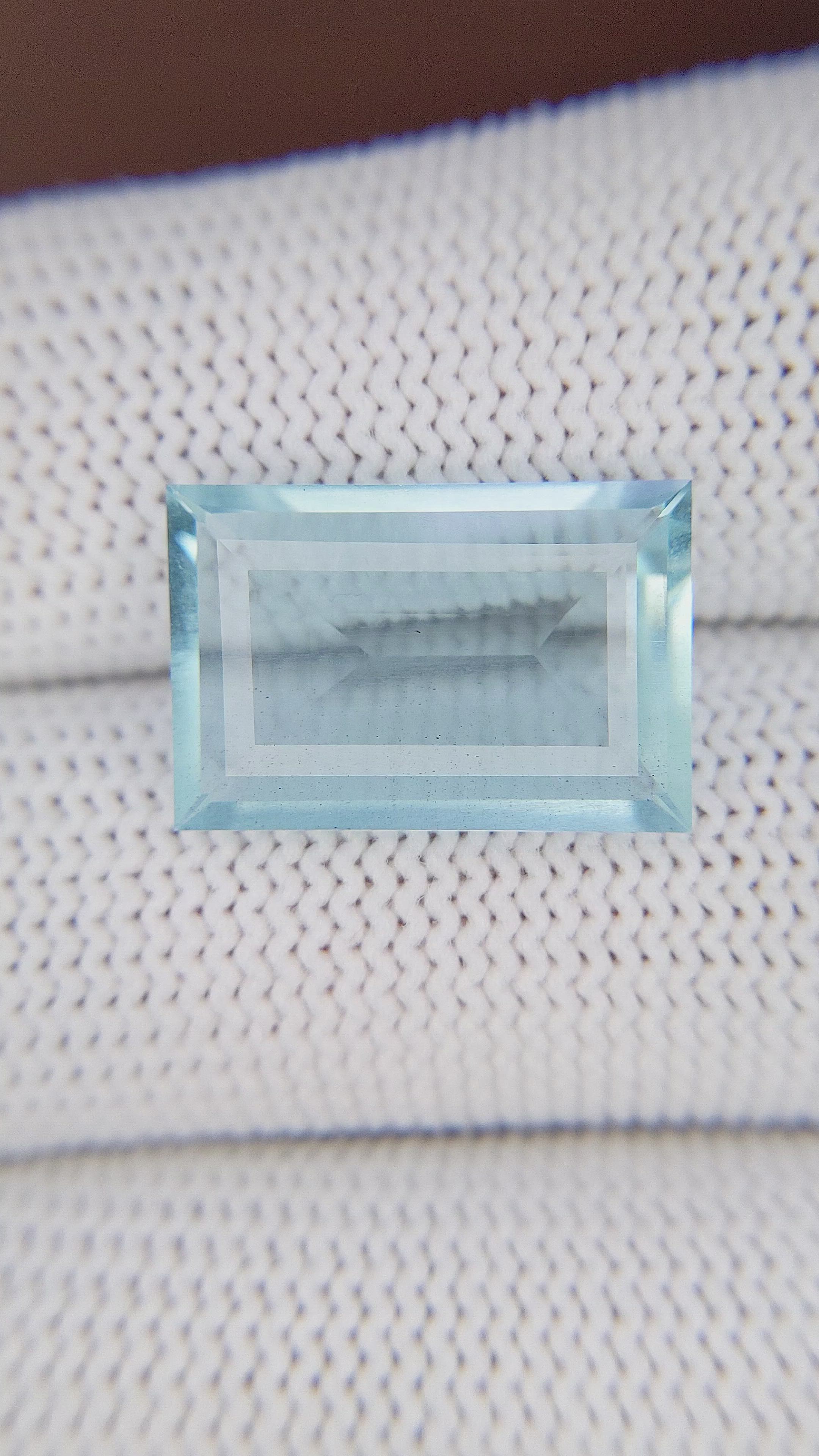7.76 Ct. Blue Aquamarine from Madagascar Size Video