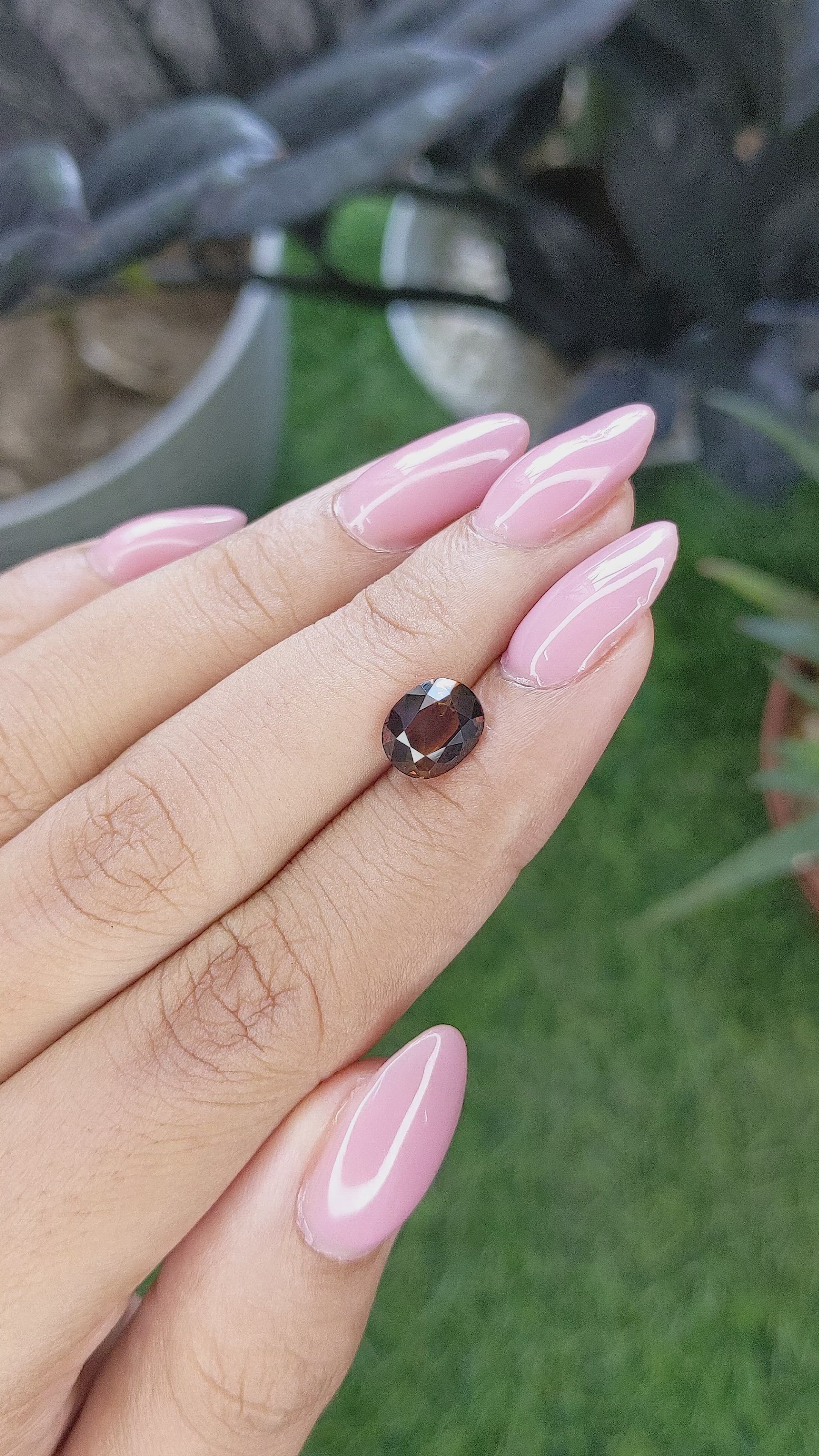 1.96 Ct. Orangish Brown Tourmaline from Tanzania Size Video