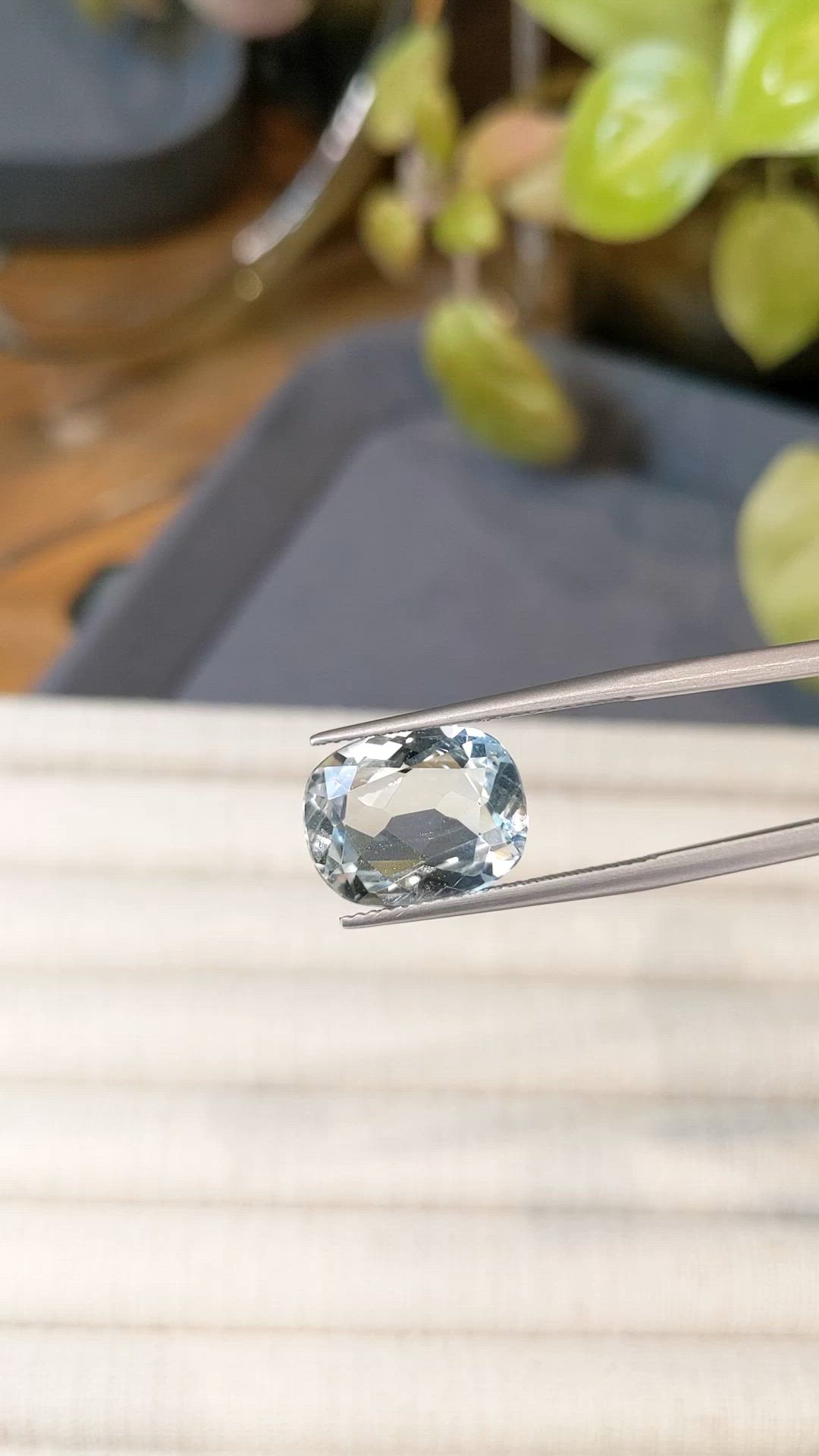 5.86 Ct. Blue Aquamarine from Brazil Size Video