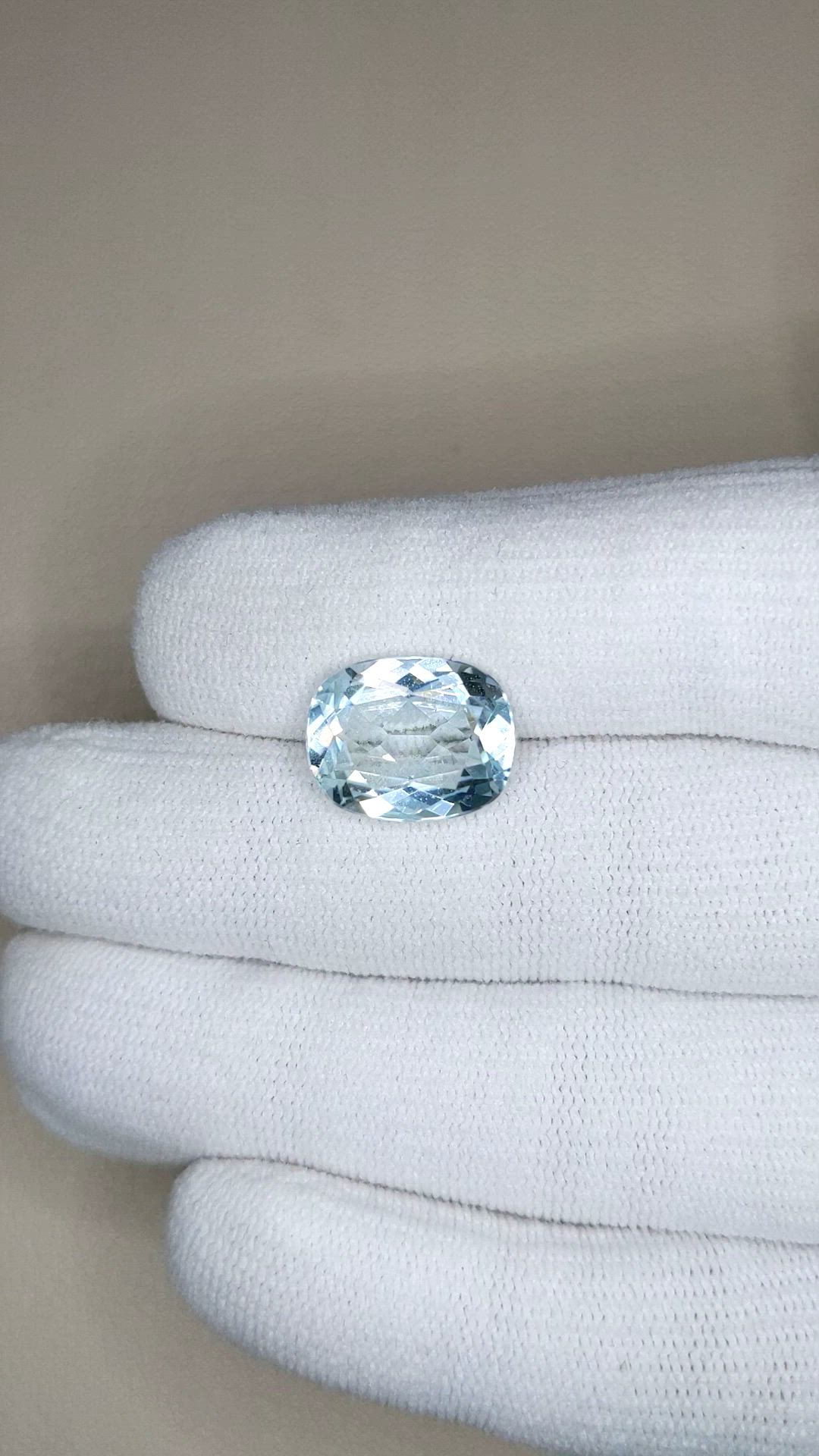 5.86 Ct. Blue Aquamarine from Brazil Size Video