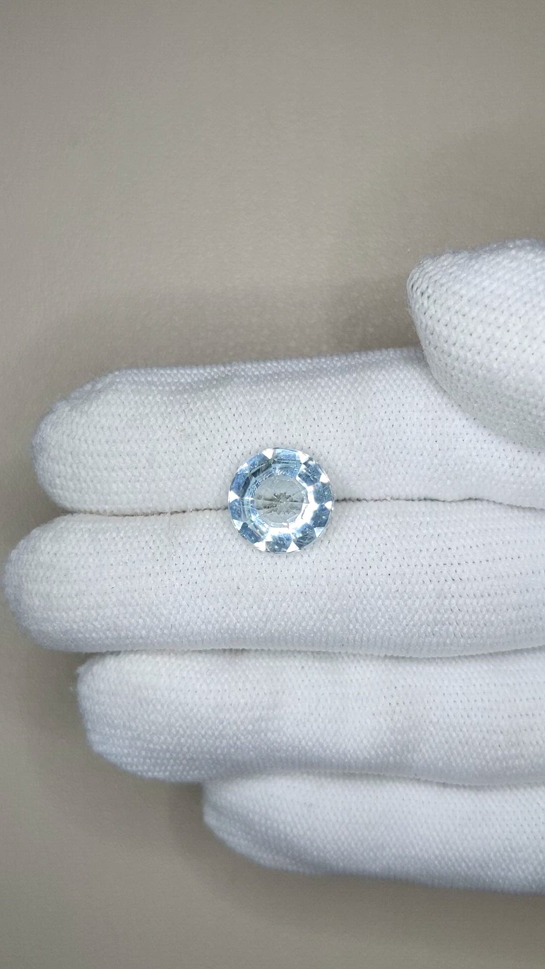 3.67 Ct. Blue Aquamarine from Brazil Size Video