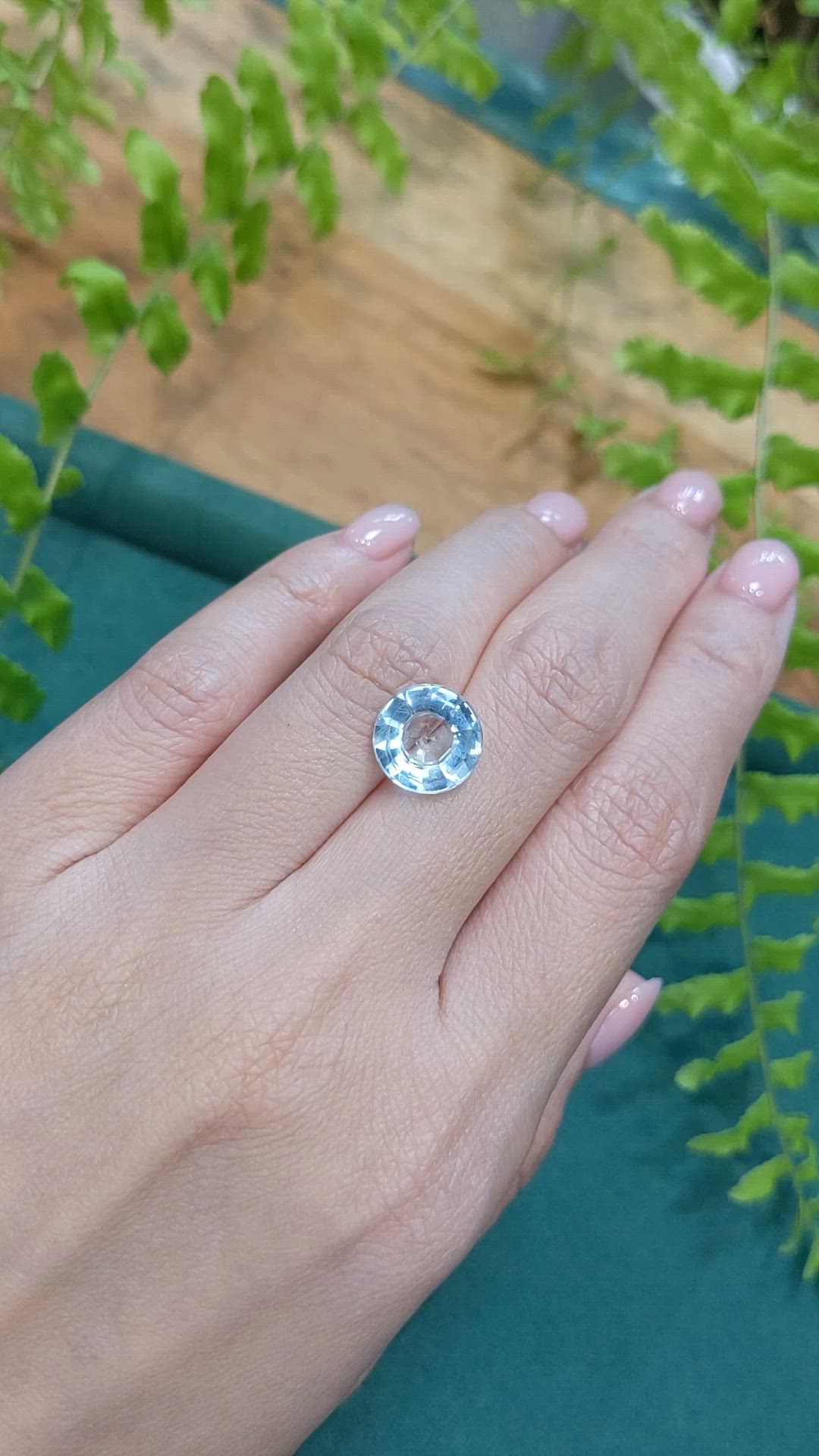 3.67 Ct. Blue Aquamarine from Brazil Size Video