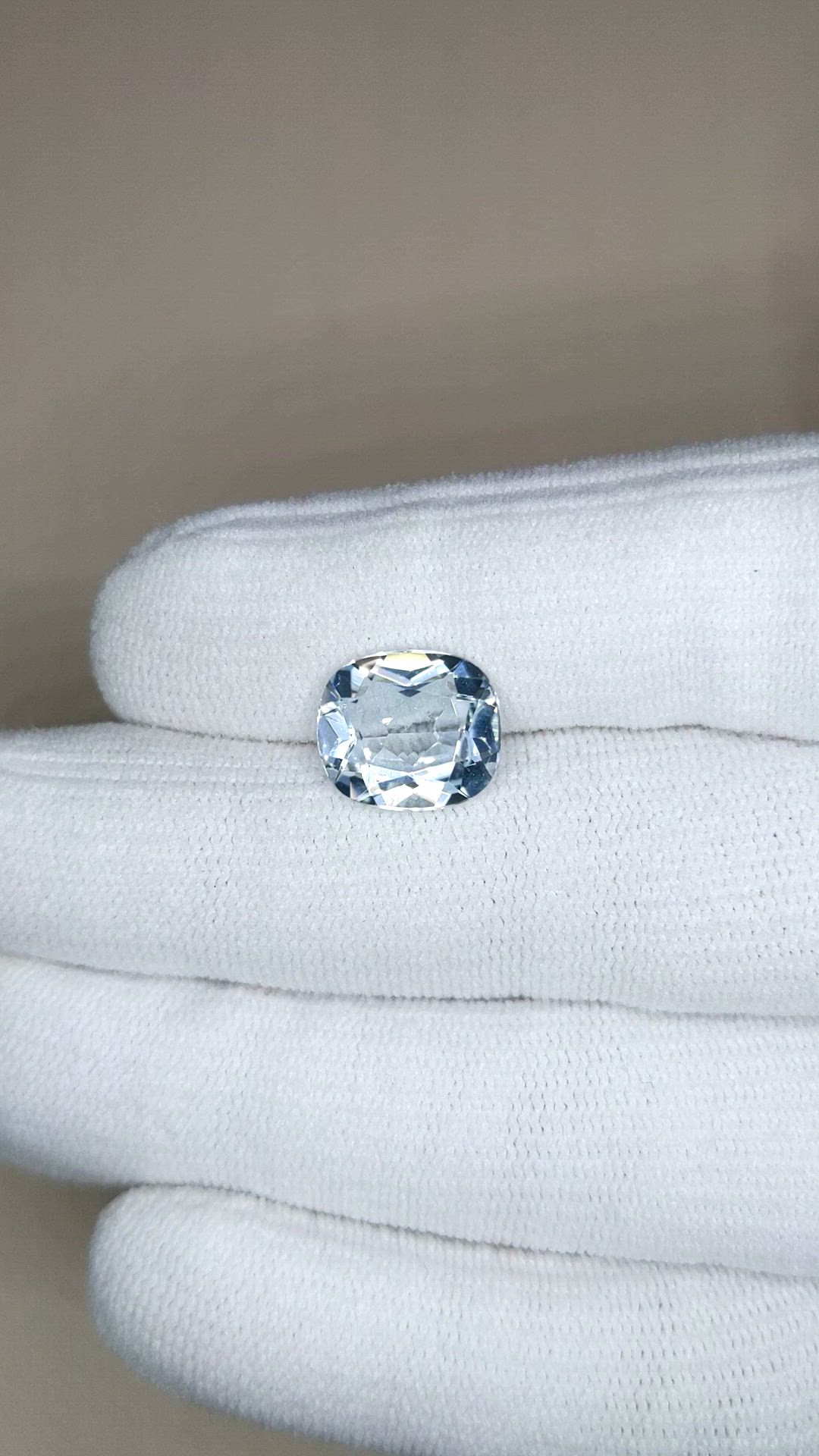 3.85 Ct. Blue Aquamarine from Brazil Size Video