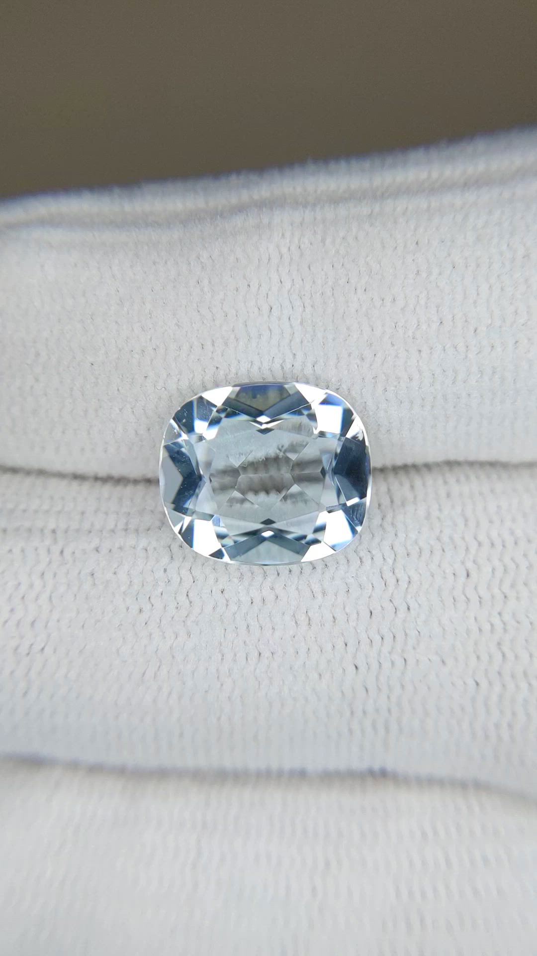 3.85 Ct. Blue Aquamarine from Brazil Size Video