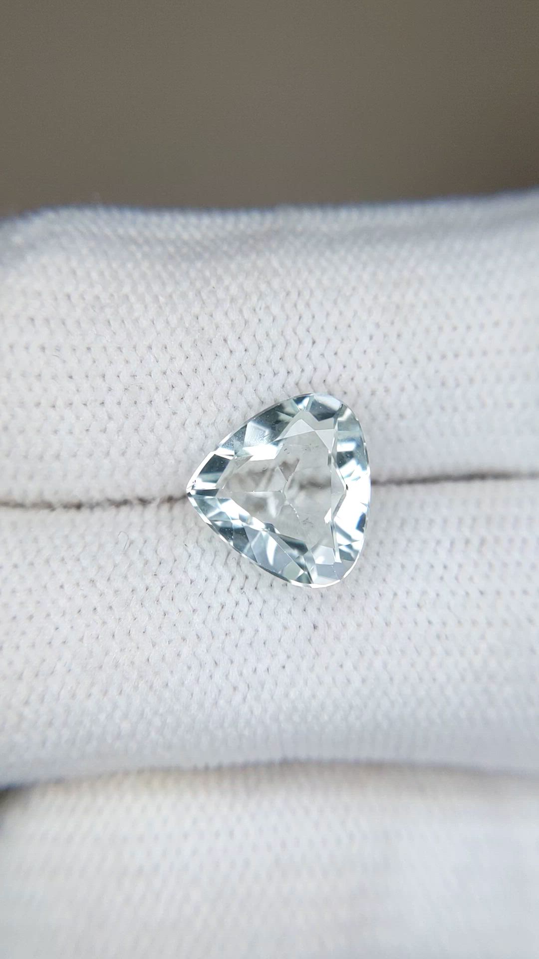 2.55 Ct. Bluish Green Aquamarine from Brazil Size Video